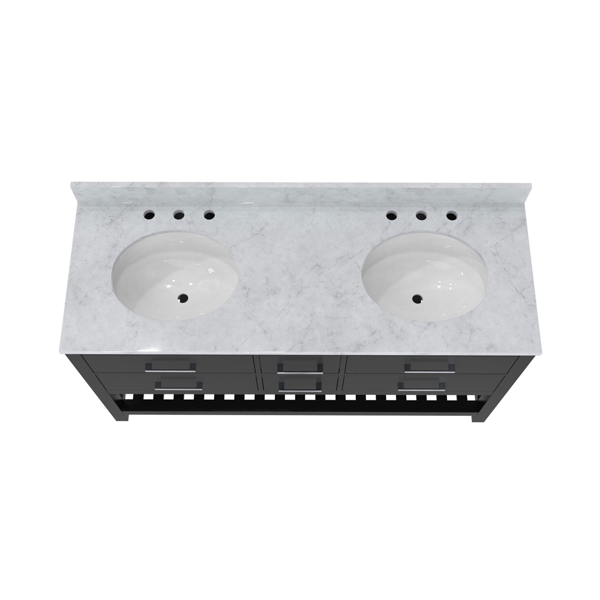 DreamLine Valencia 60 inch W x 22 inch D x 34 inch H Double Oval