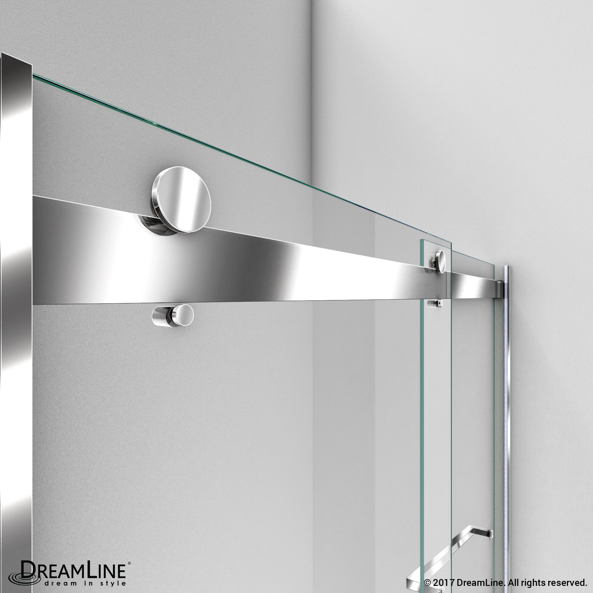 DreamLine Essence 56 - 60 inch W x 76 inch H Frameless Bypass