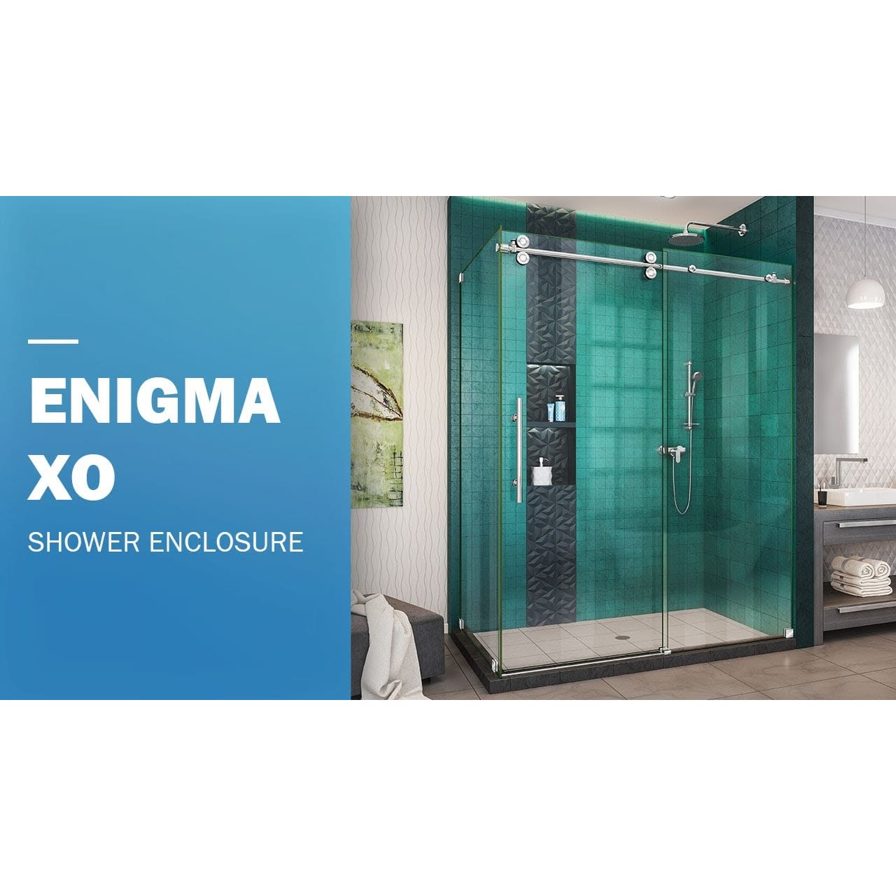 DreamLine Enigma-XO 32 1/2 inch D x 44 3/8 - 48 3/8 inch W x 76