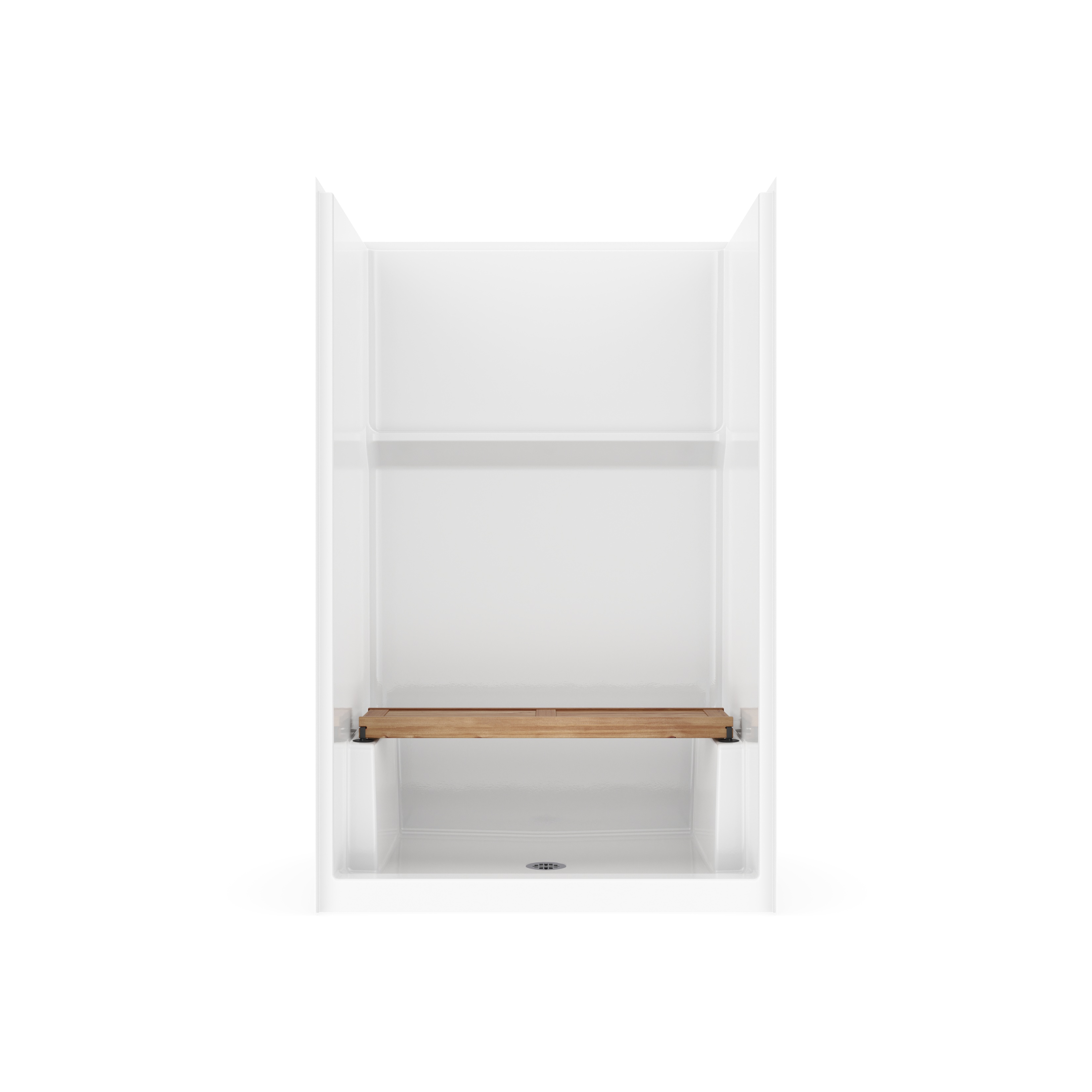 ICON-SMOOTH-WALLS-SHOWER-4834-TEAK-SEAT-STRAIGHT-CENTERED-WHT-CROP-FRONT