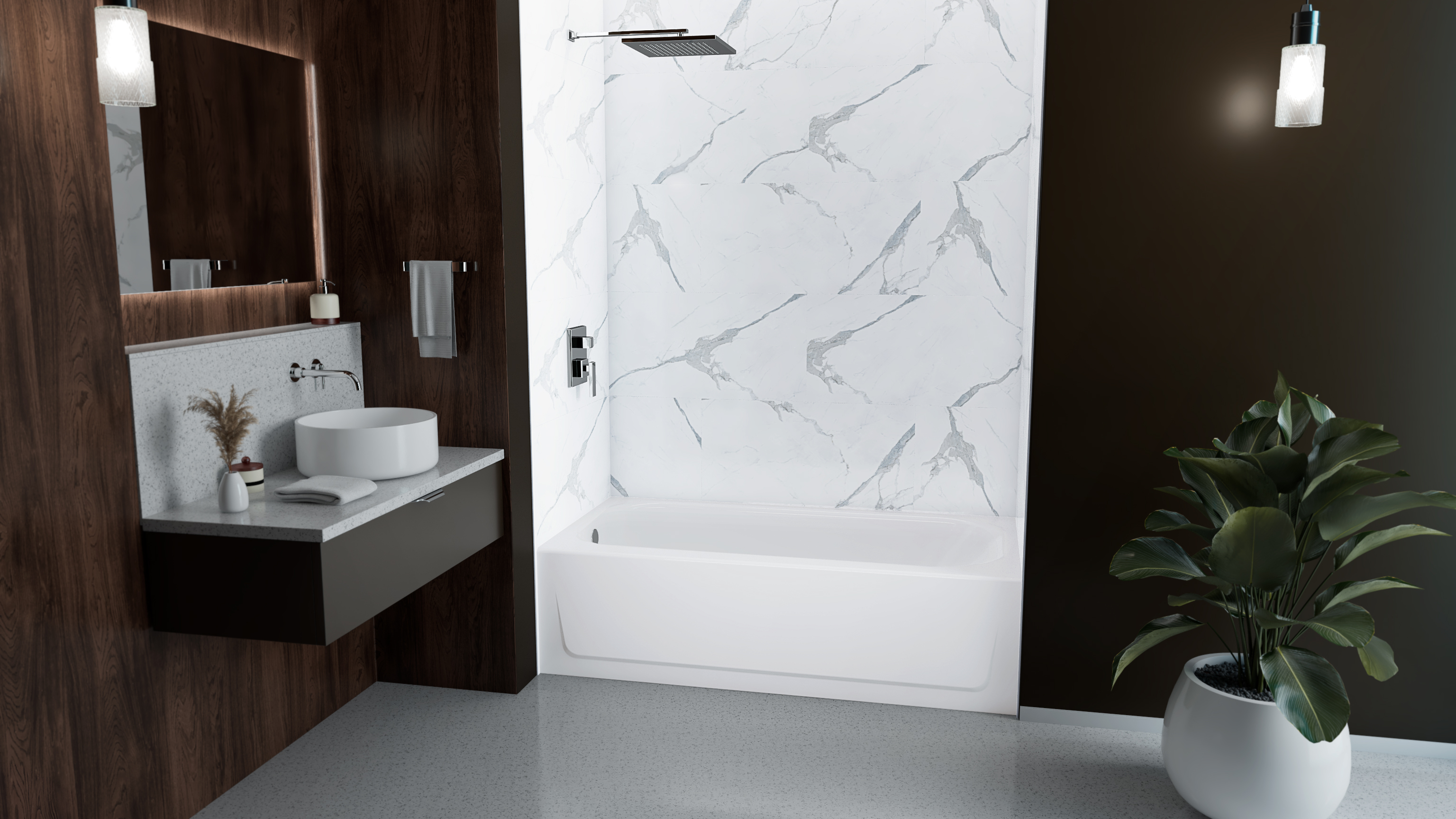 MauiCast 6030 Porcelain Enamel Alcove Bathtub