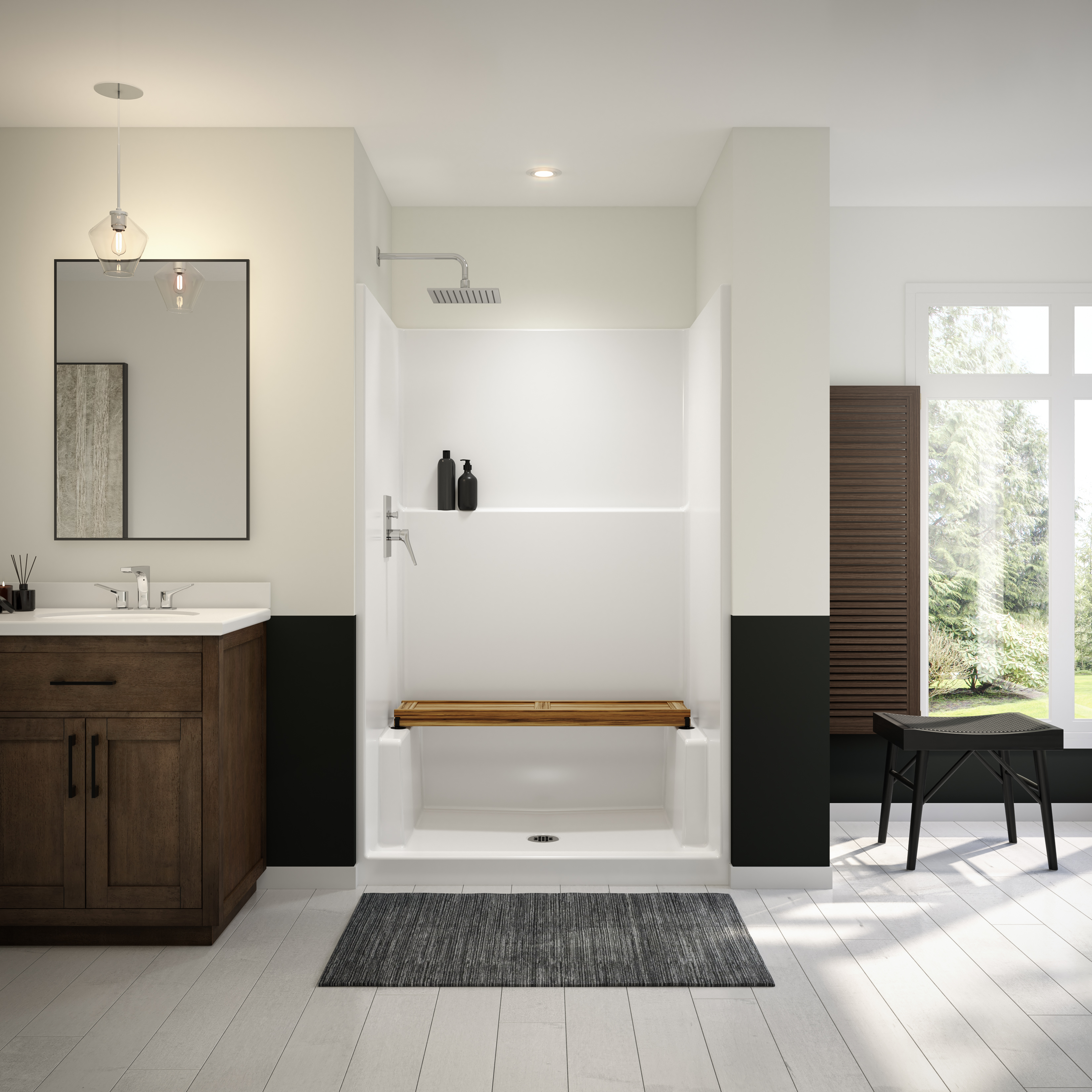 MAAX-4836-SHOWER-ICON-SMOOTHWALLS-WHITE-DECOR-STRAIGHT-BENCH