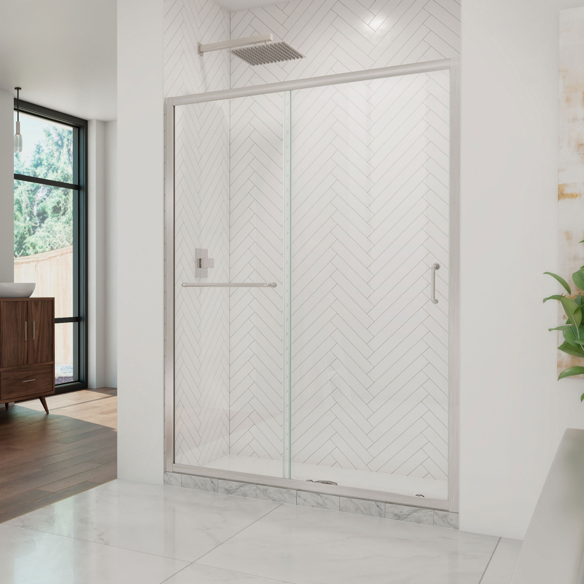 MB L×7 DreamLine Infinity-Z 56 - 60 inch W x 72 inch H Semi-Frameless