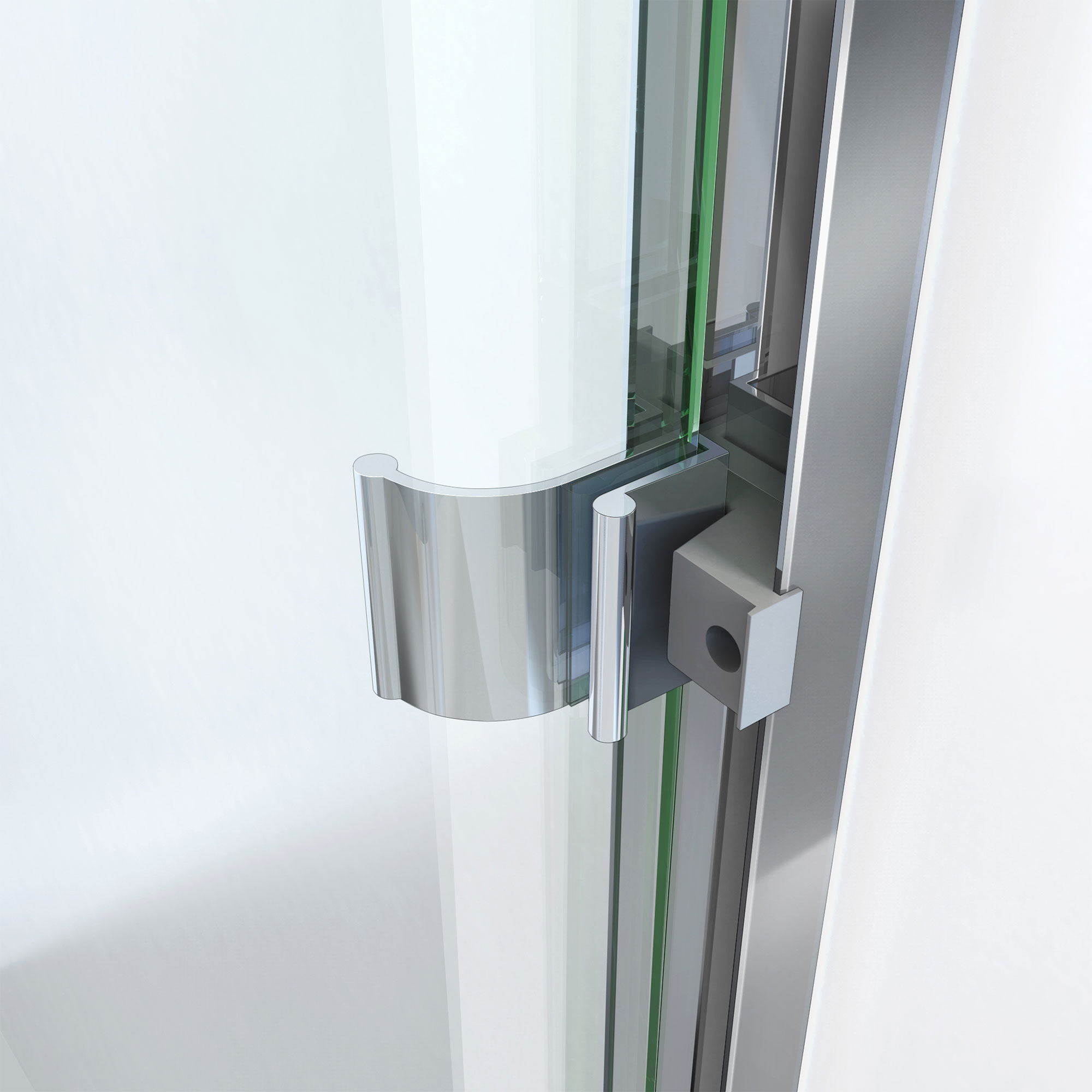 Aloha 56 - 60 inch W x 56 inch H Semi-Frameless Sliding Tub Door