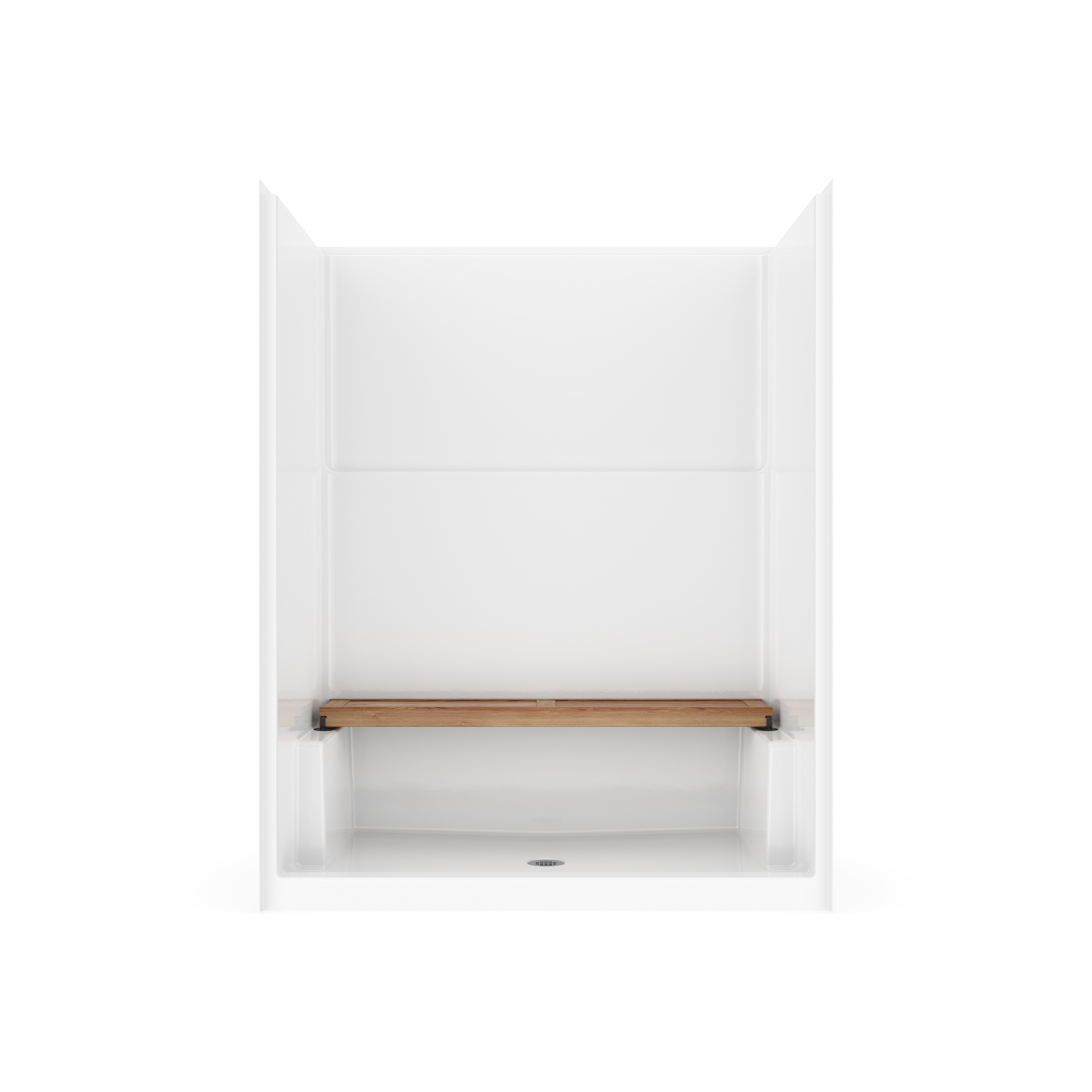 ICON-SMOOTH-WALLS-SHOWER-6036-TEAK-SEAT-STRAIGHT-WHT-CROP-FRONT