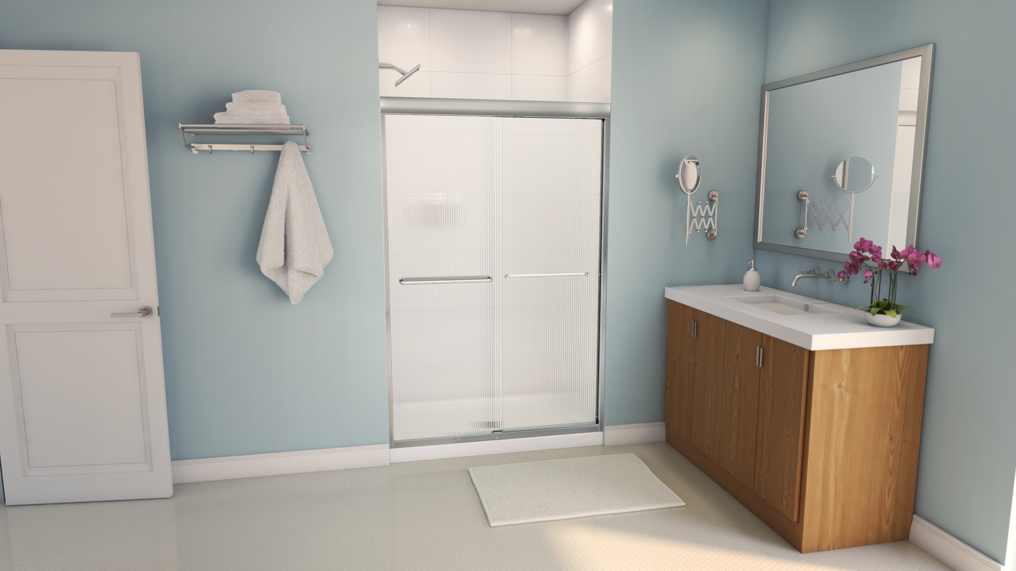 MAAX-TONIK-47W-SHOWER-DOOR-RS738-FLUTED-BN
