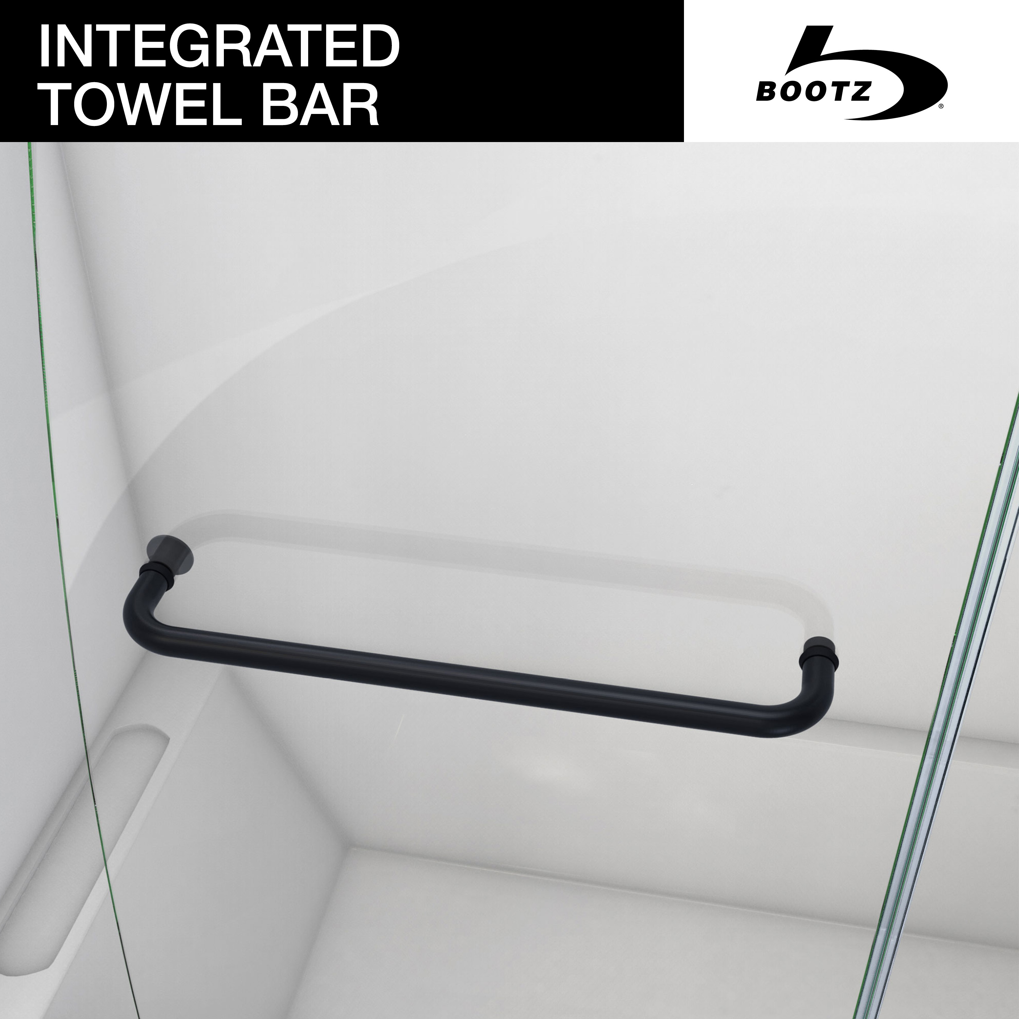 Maui 34 inch W x 58 inch H Frameless Swing Tub Door