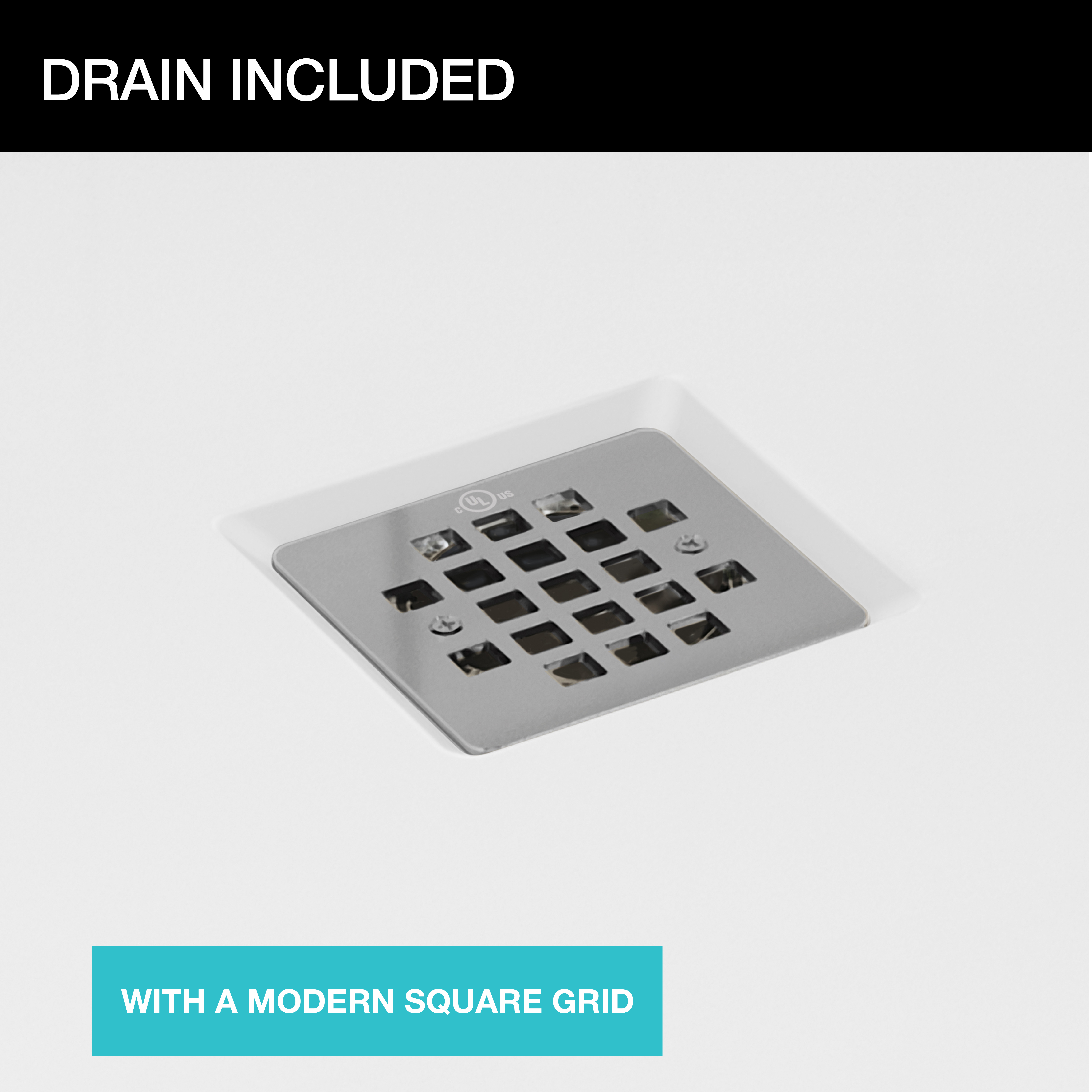 Americast 60 x 36 x 3  Alcove Shower Base - Square Drain