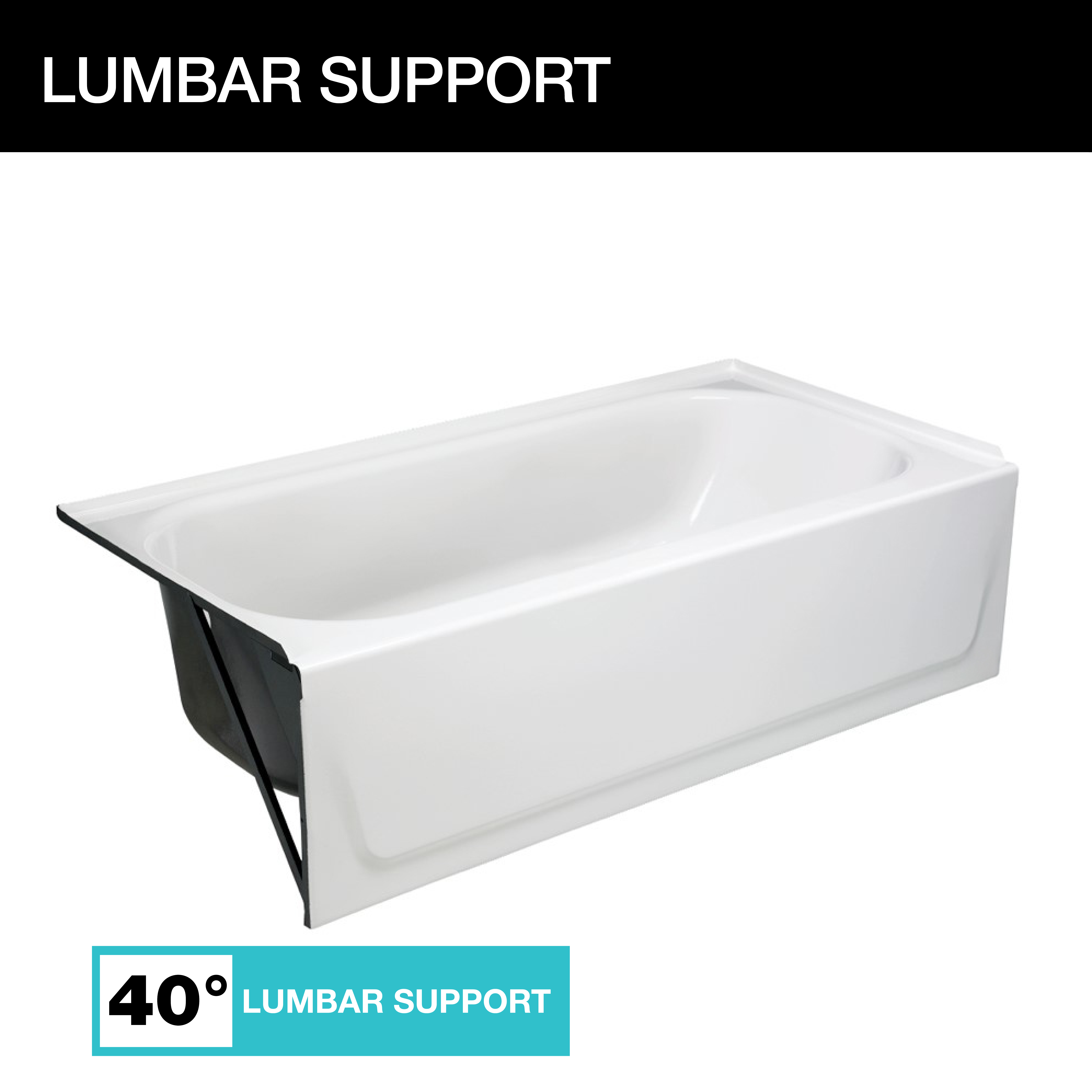 BootzCast 6030 Porcelain Enamel Alcove Bathtub