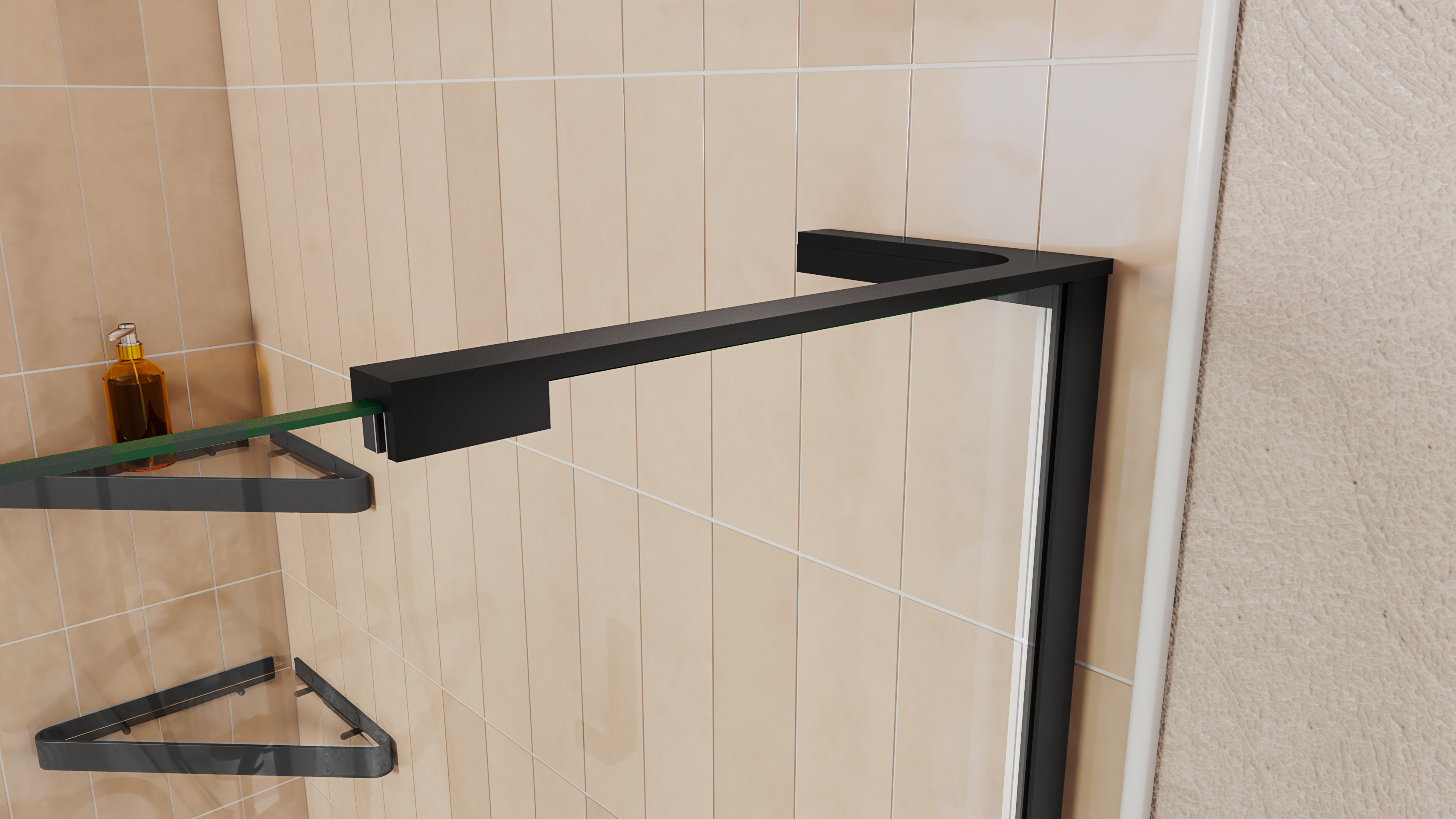 DreamLine Prism Plus 34 inch x 72 inch Frameless Neo-Angle Hinged