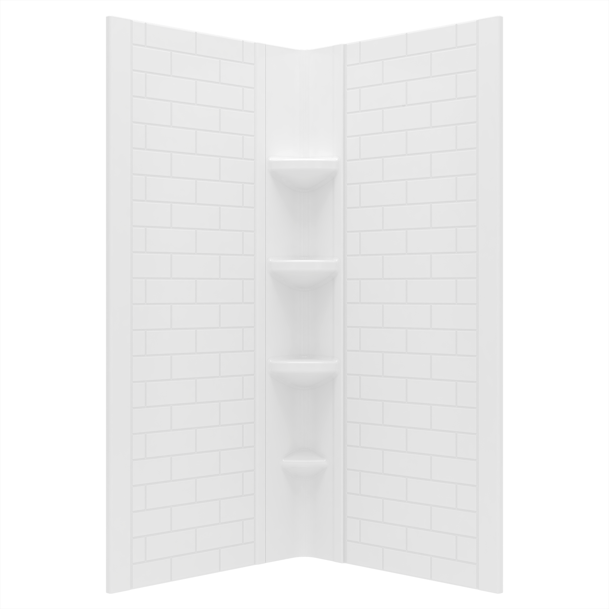 Elevate 38-In. X 38-In. X 74-In. Subway Pattern 2-Pc Shower Surround