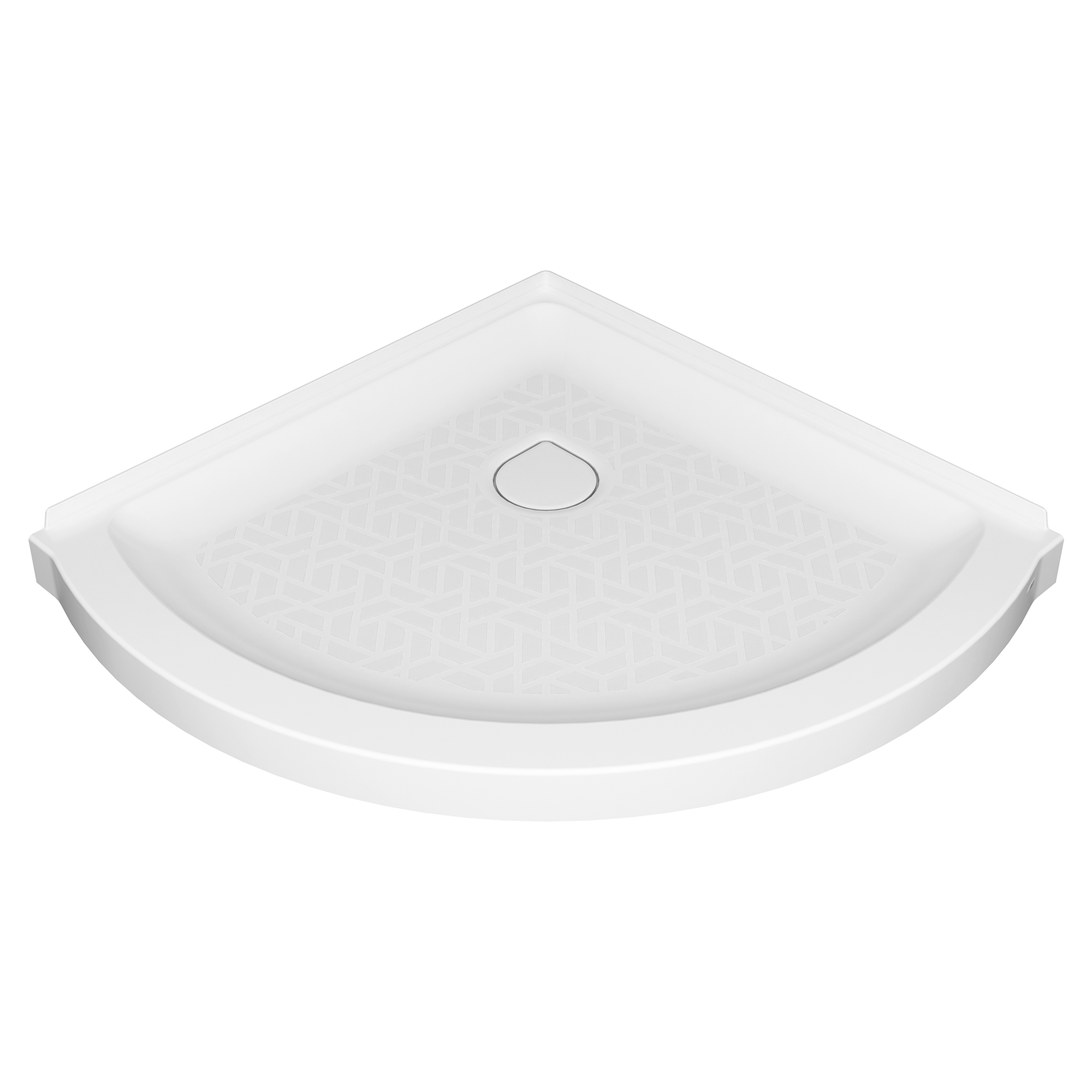 Elevate 36-inch Curved Shower Base with Center Drain