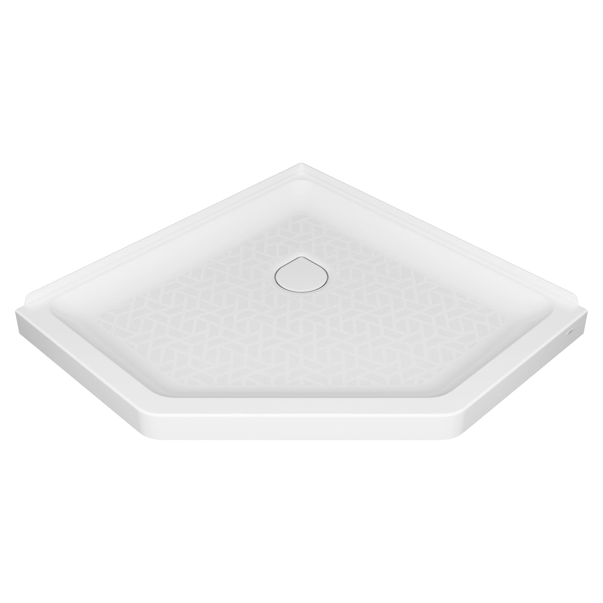 Elevate 38-inch Neo-Angle Base with Center Drain Outlet