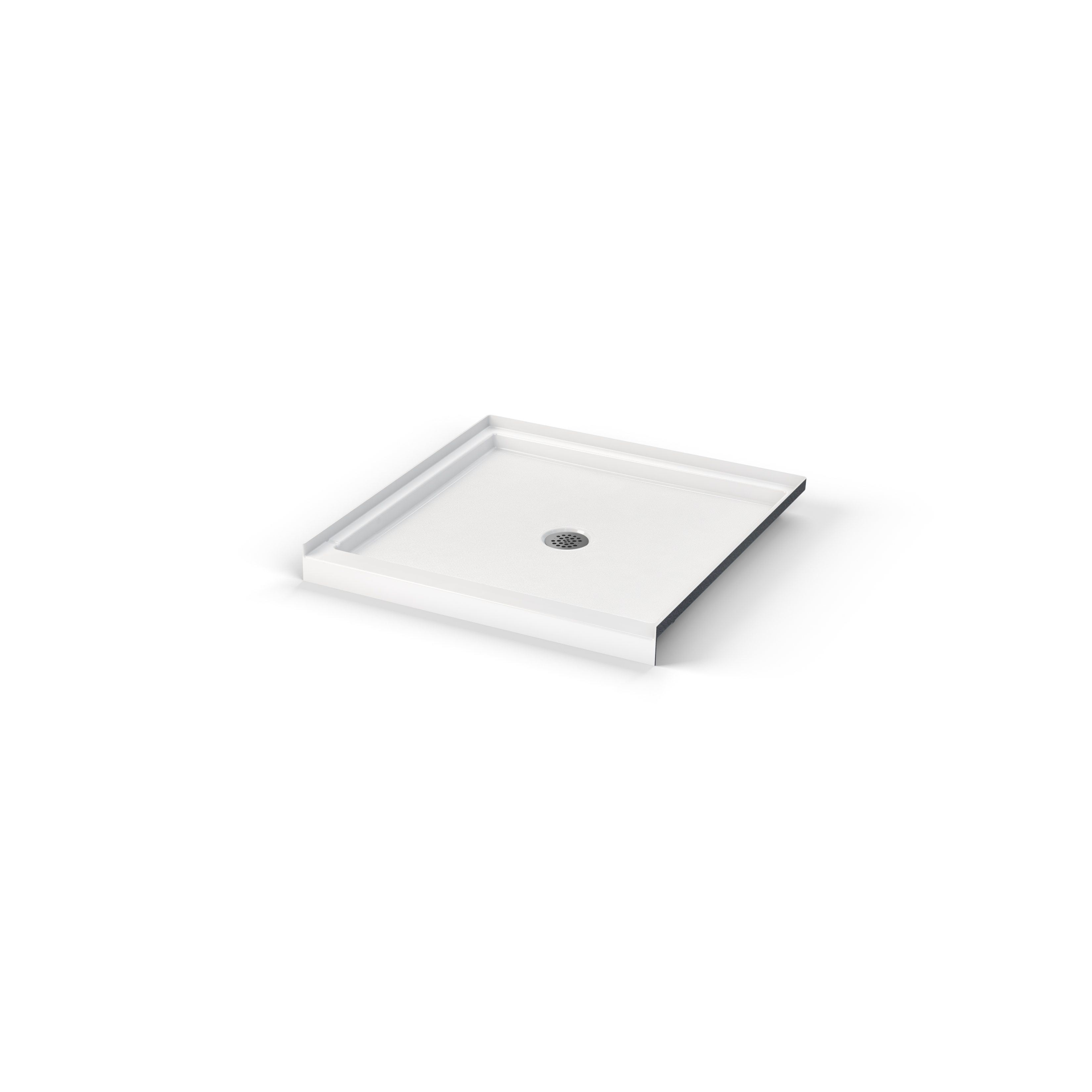 Icon Base 3232 AcrylX™ Alcove Center Drain Shower Base in White