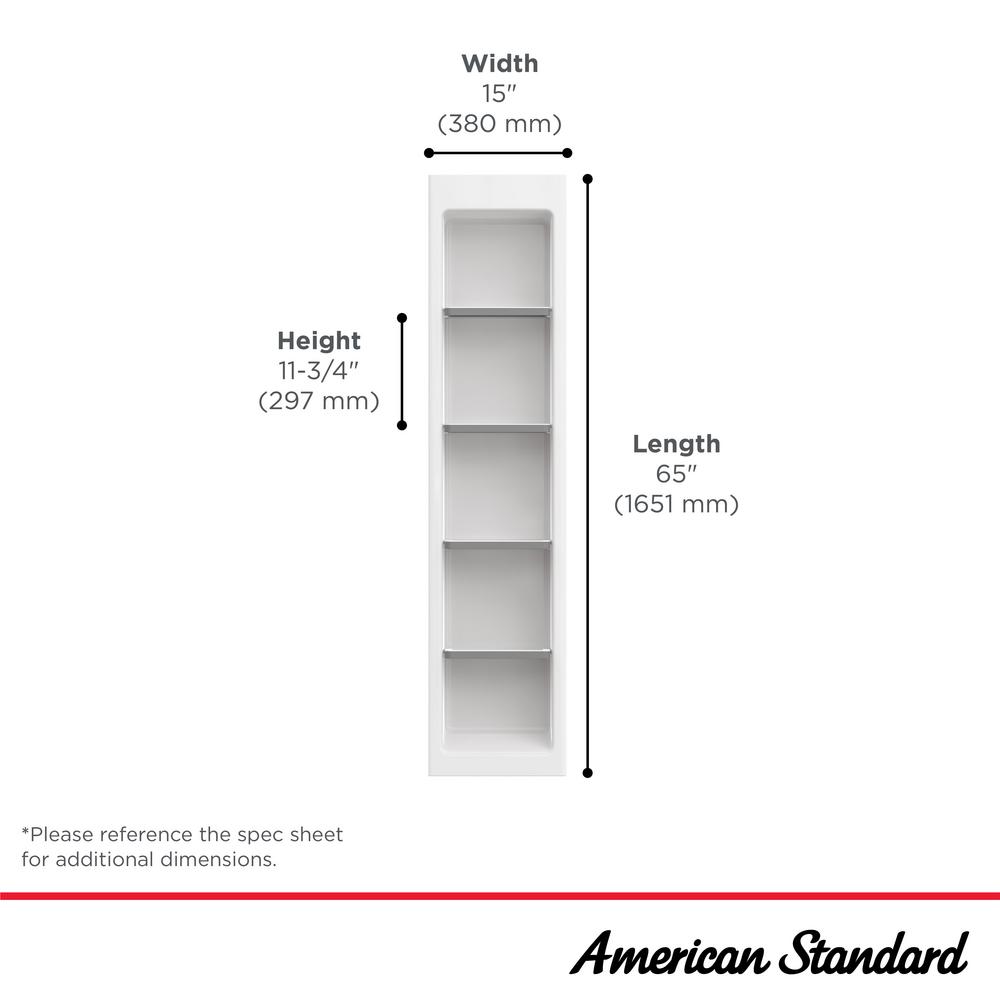 Aspirations 15 x 65-Inch In-Wall Customizable Shelving Unit