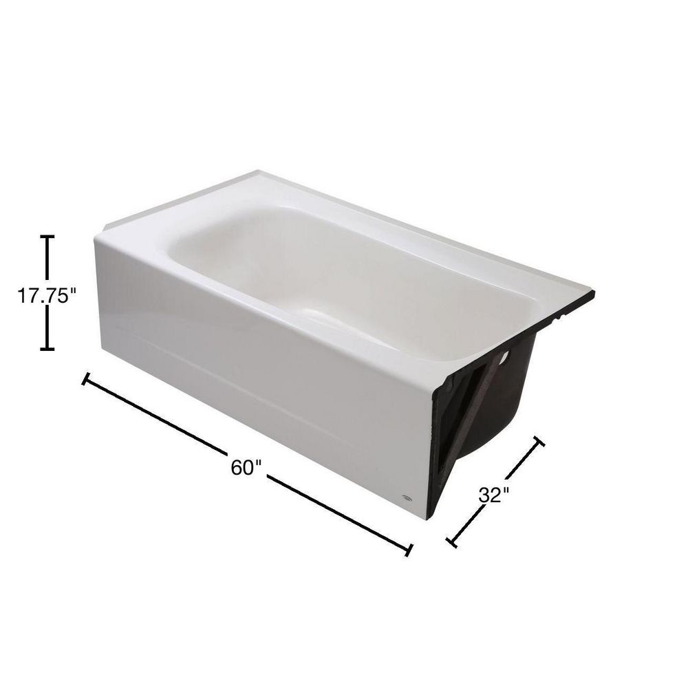Cambridge Americast by Bootz 60 x 32 Alcove Bathtub