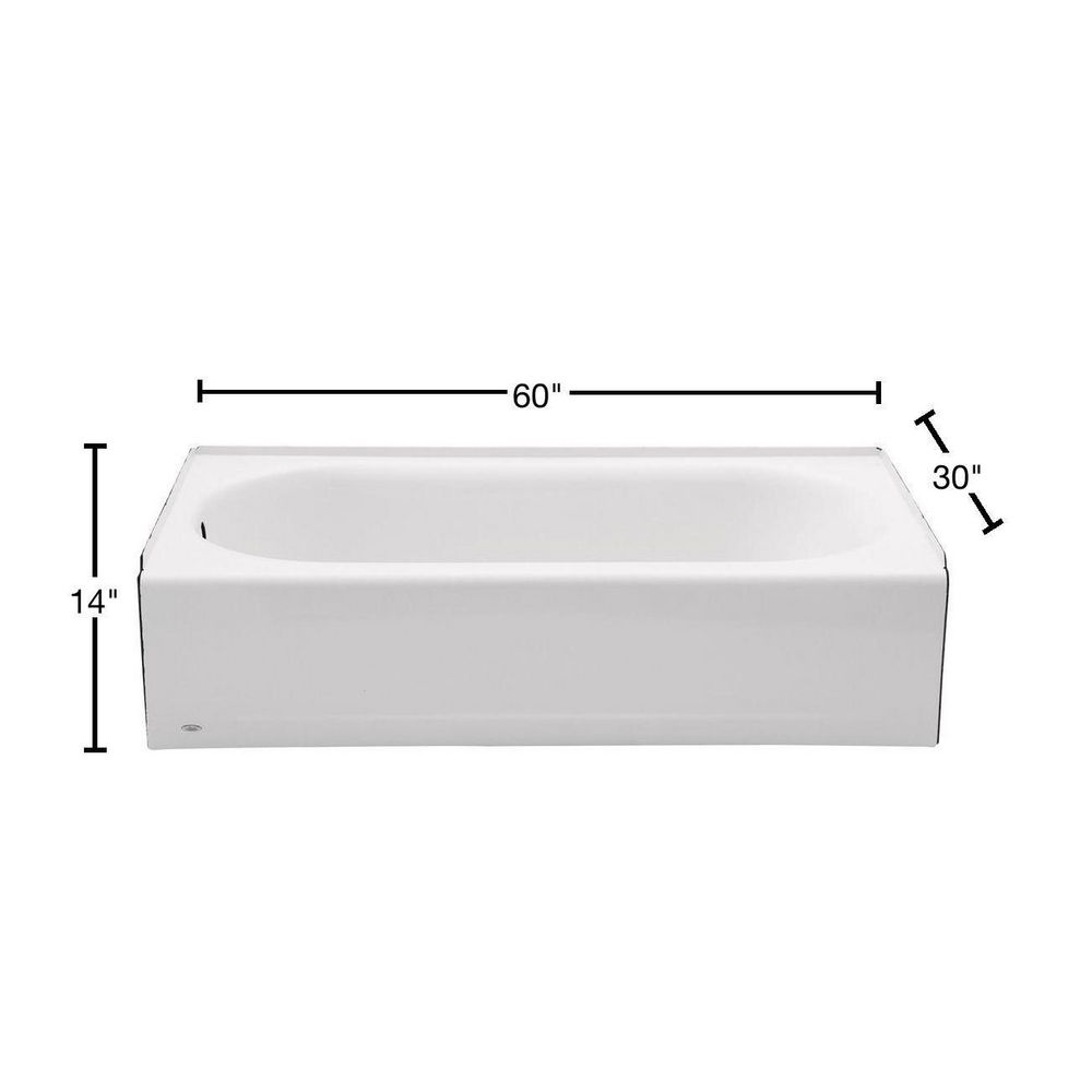 Americast by Bootz 60  x  30 Alcove Bathtub