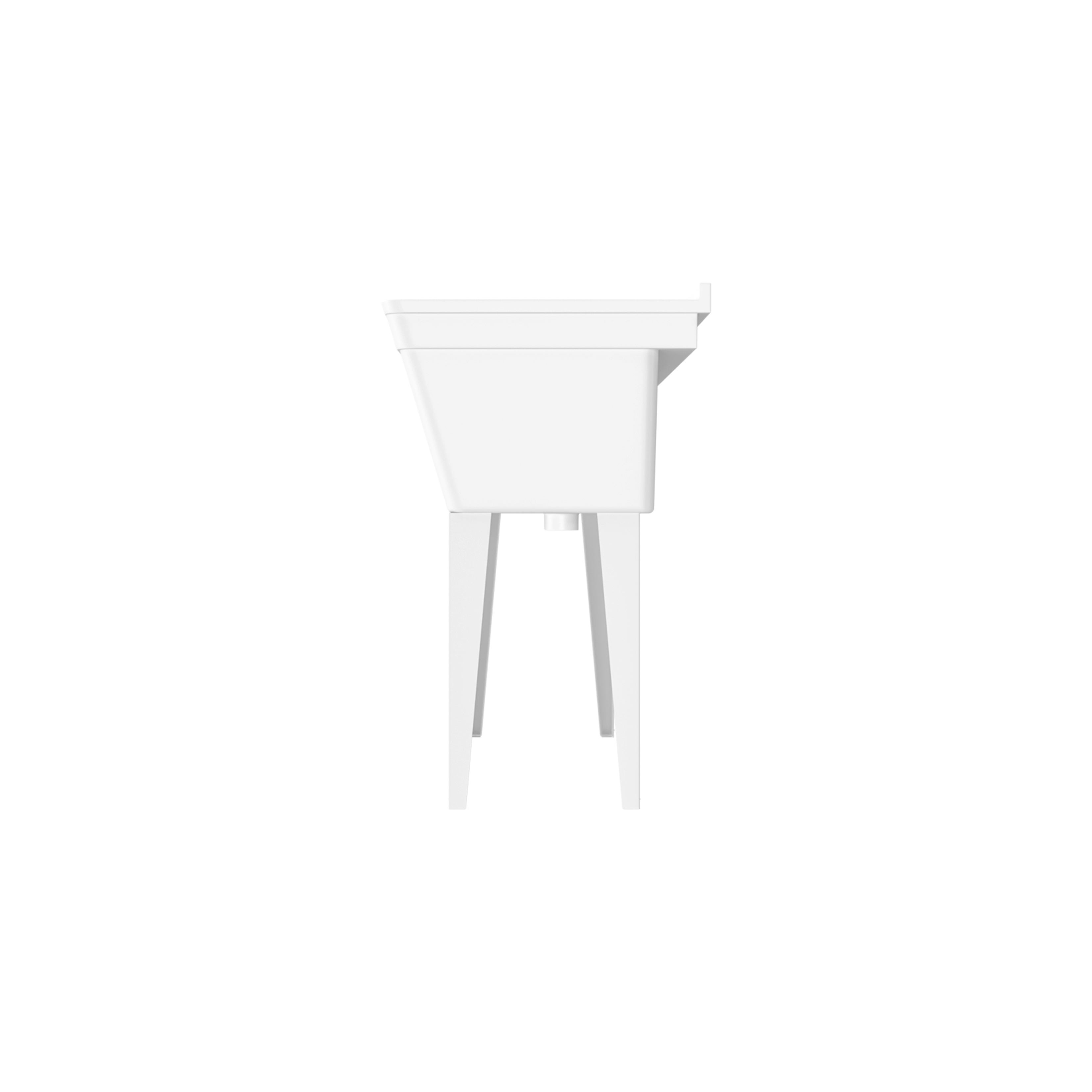 MF2-FMS 21 x 45 Veritek Floor Mount Double Bowl Laundry Tub in