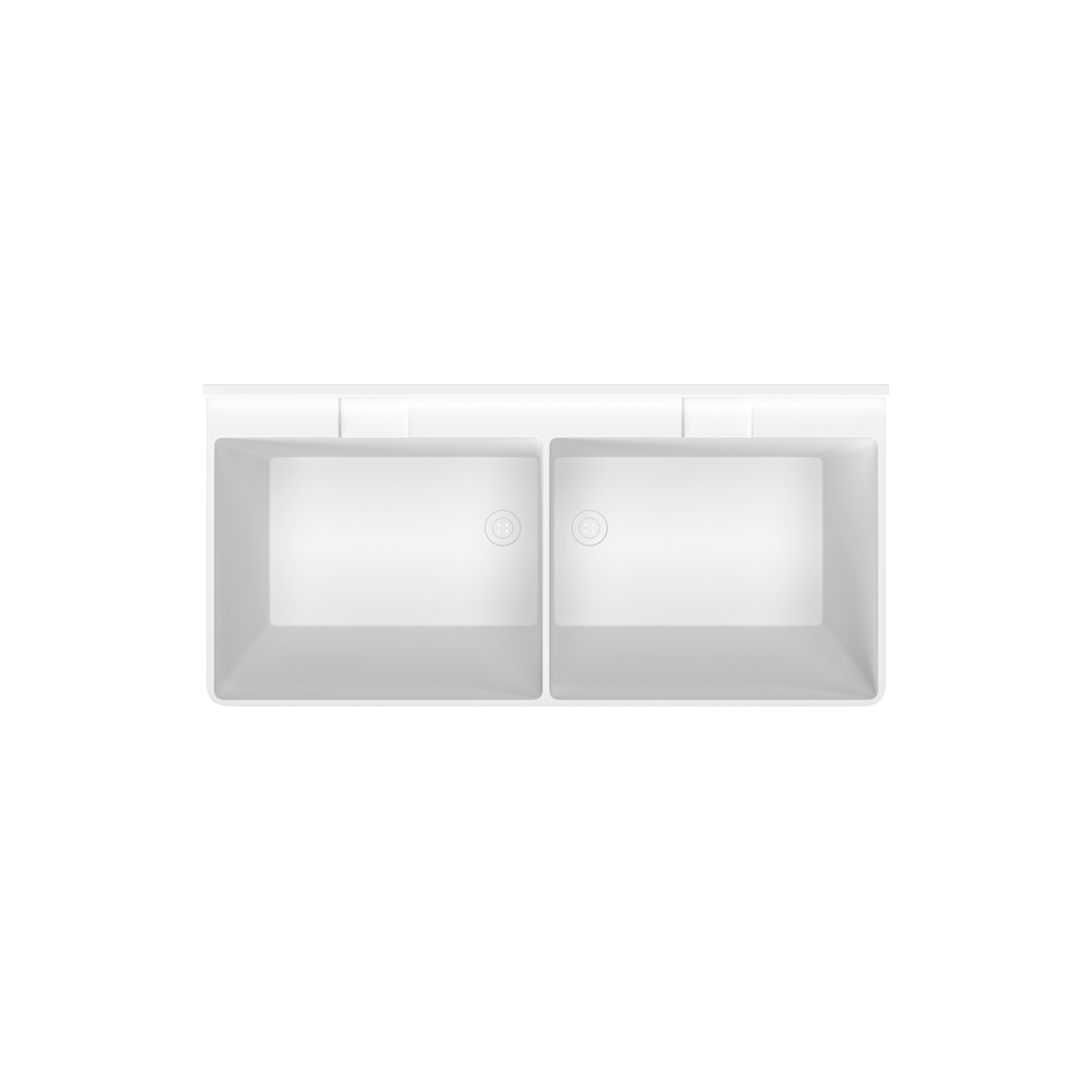 MF2-WMS 21 x 45 Veritek Wall Mount Double Bowl Laundry Tub in