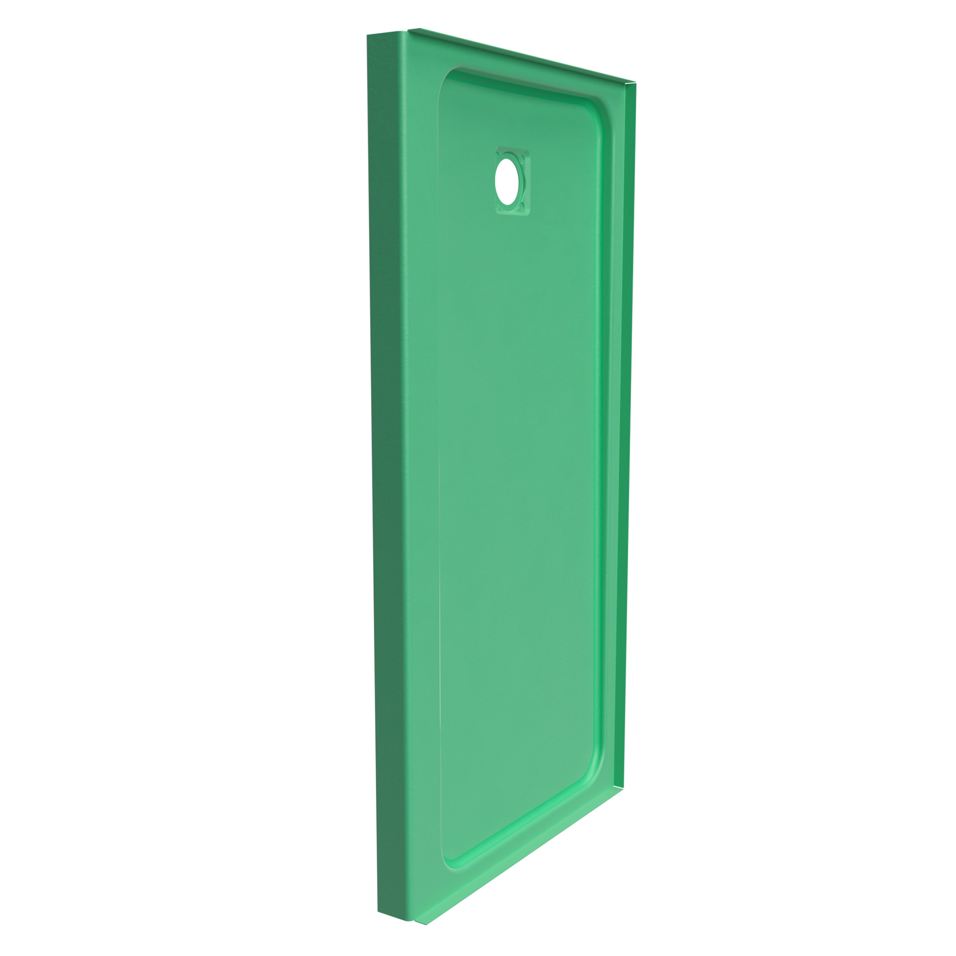 Americast 48 x 36 x 3  Alcove Shower Base with Center Drain in White - Round Drain