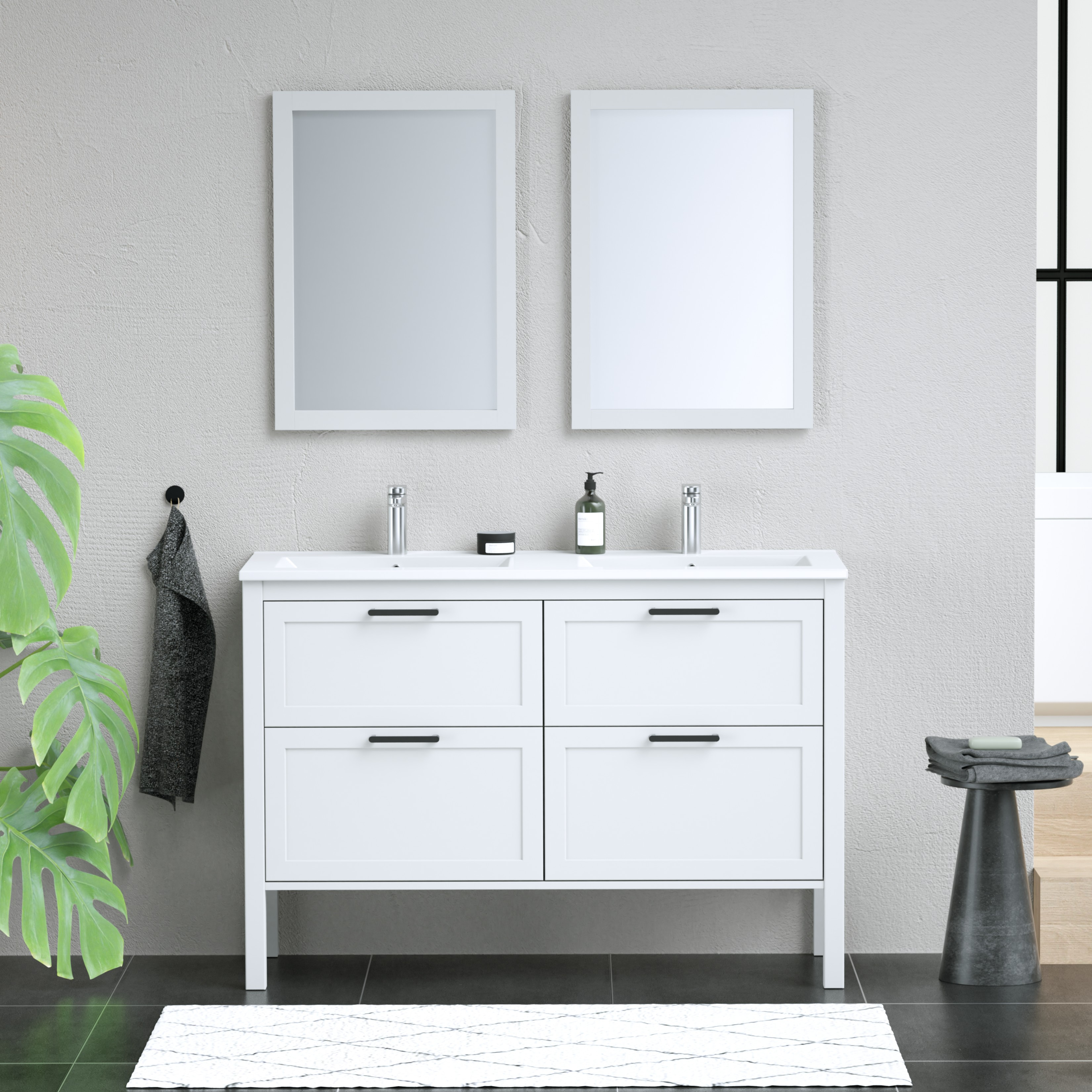 MAAX-OPALINE-VANITY-48-WHT-BLK-DECO1