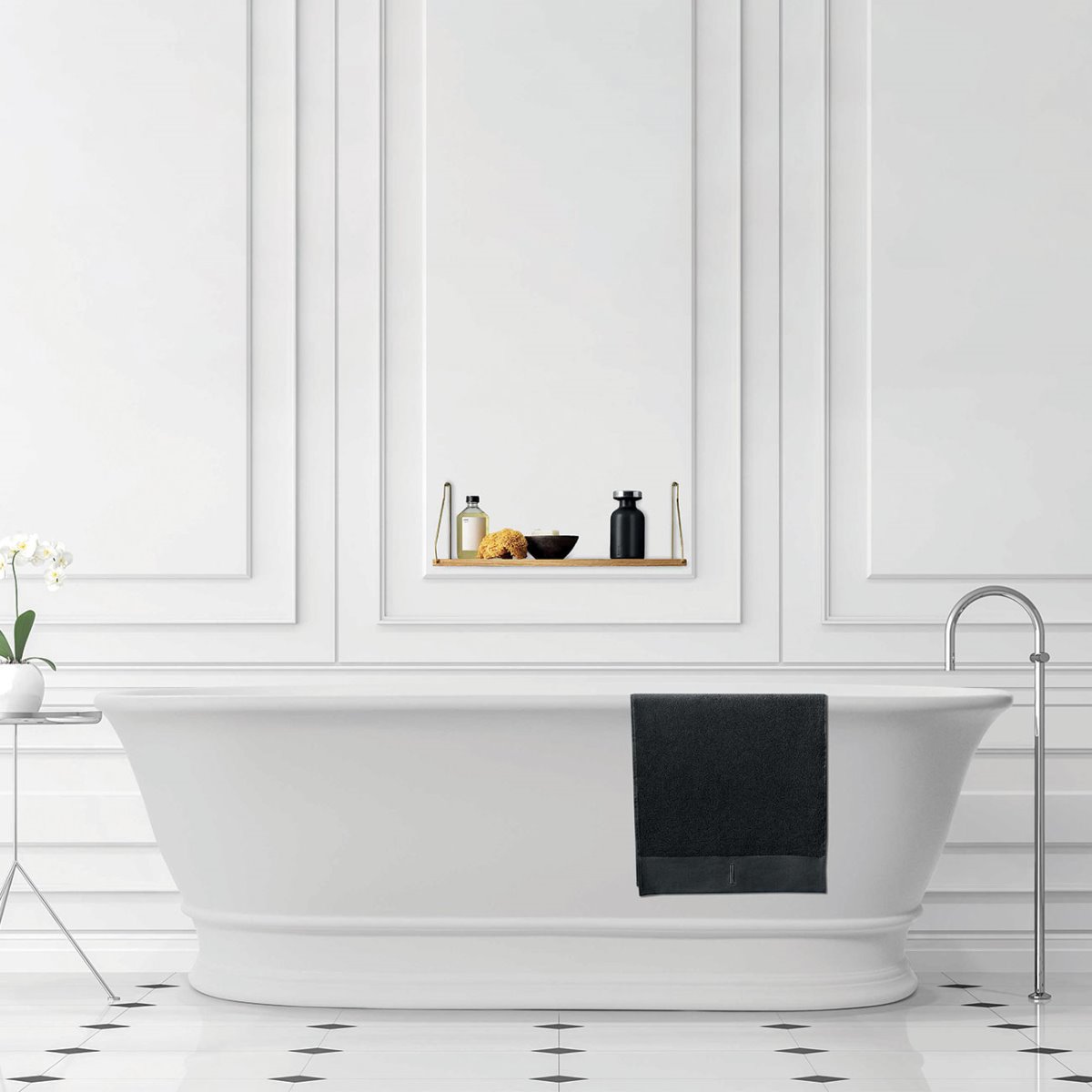Antibes 68 Inch Resin Double Ended Matte Tub