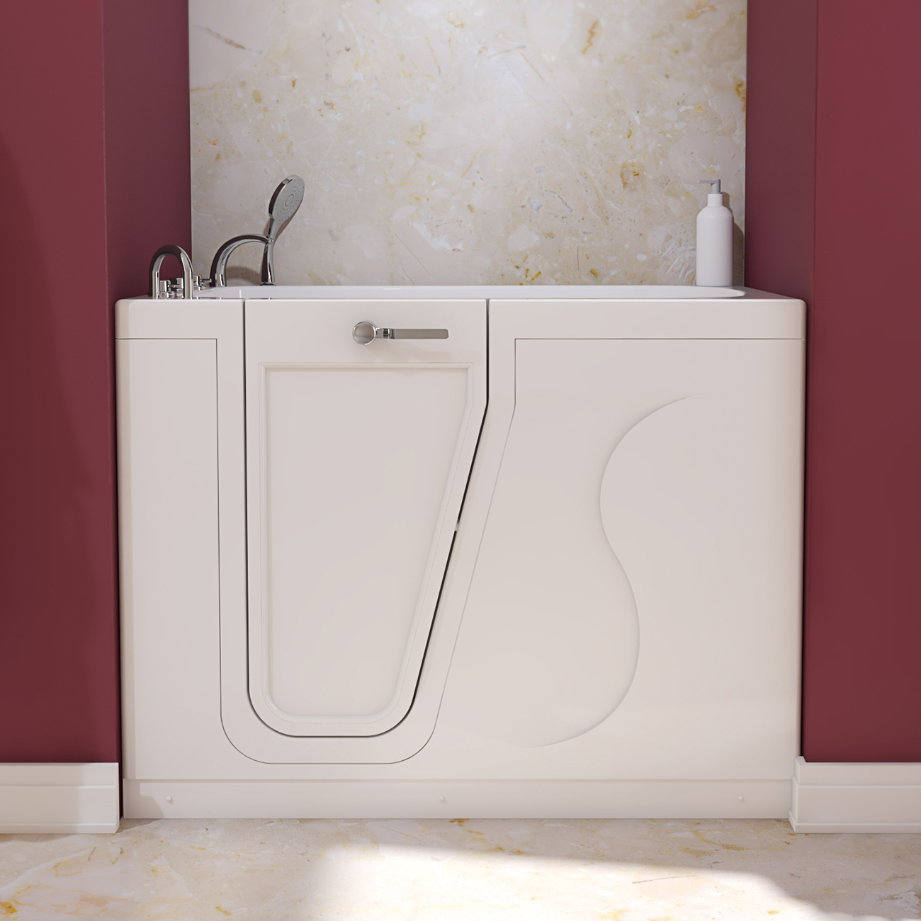 52 Inch Kennedy Acrylic Walk-In Tub