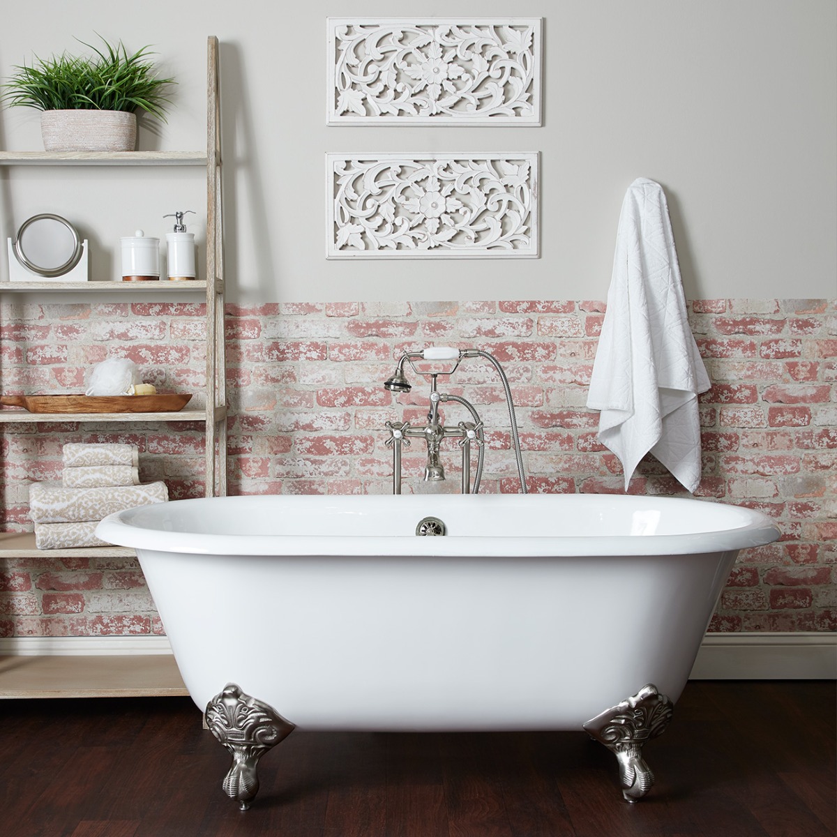 Paloma Cast Iron Double Ended Clawfoot Bathtub - No Faucet Drillings