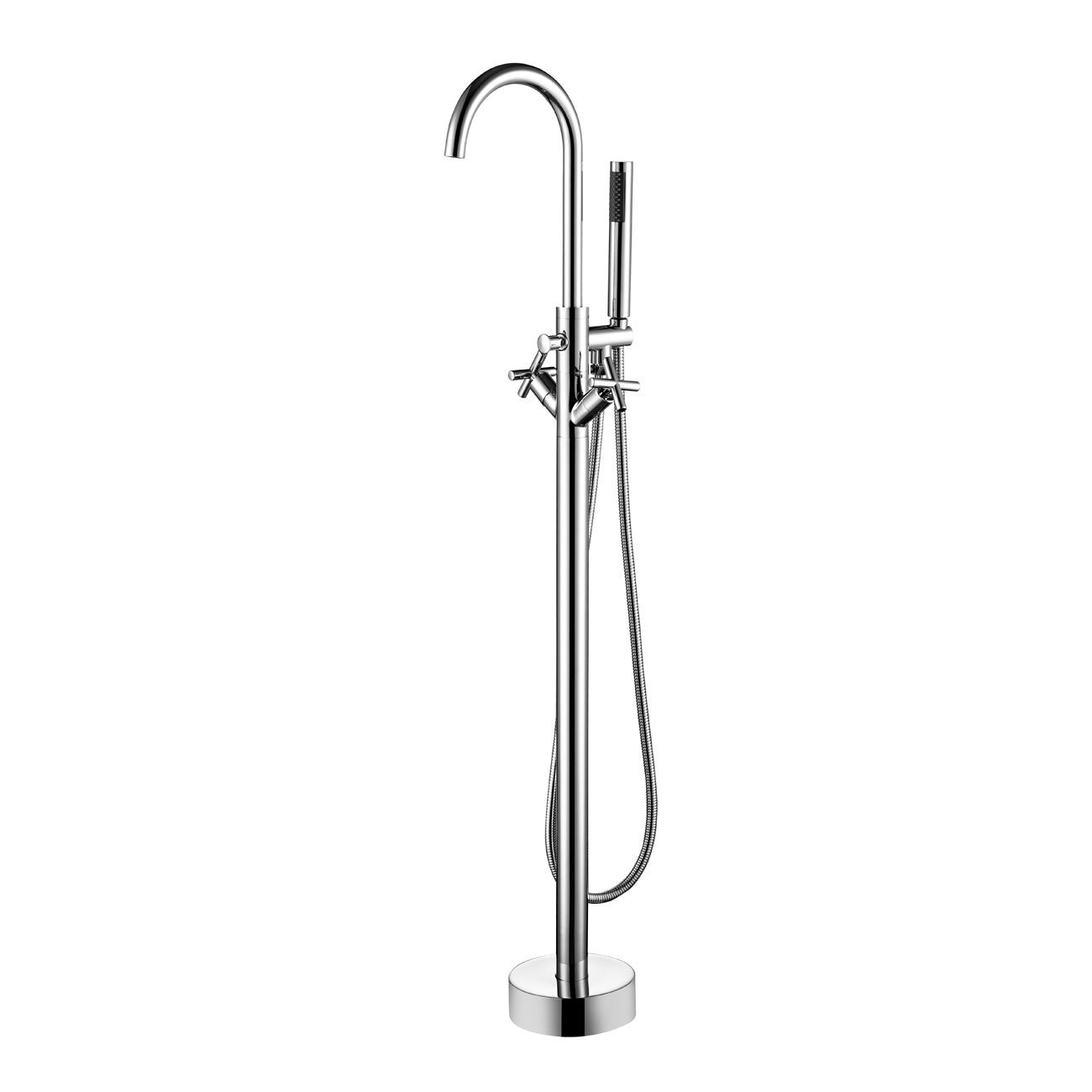 Contemporary Freestanding Bathtub Faucet - Chrome