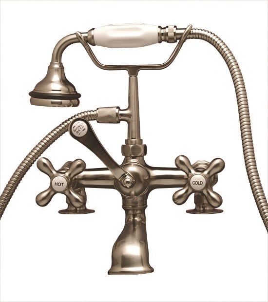 Rim Mount English Telephone Faucet - Classic Spout