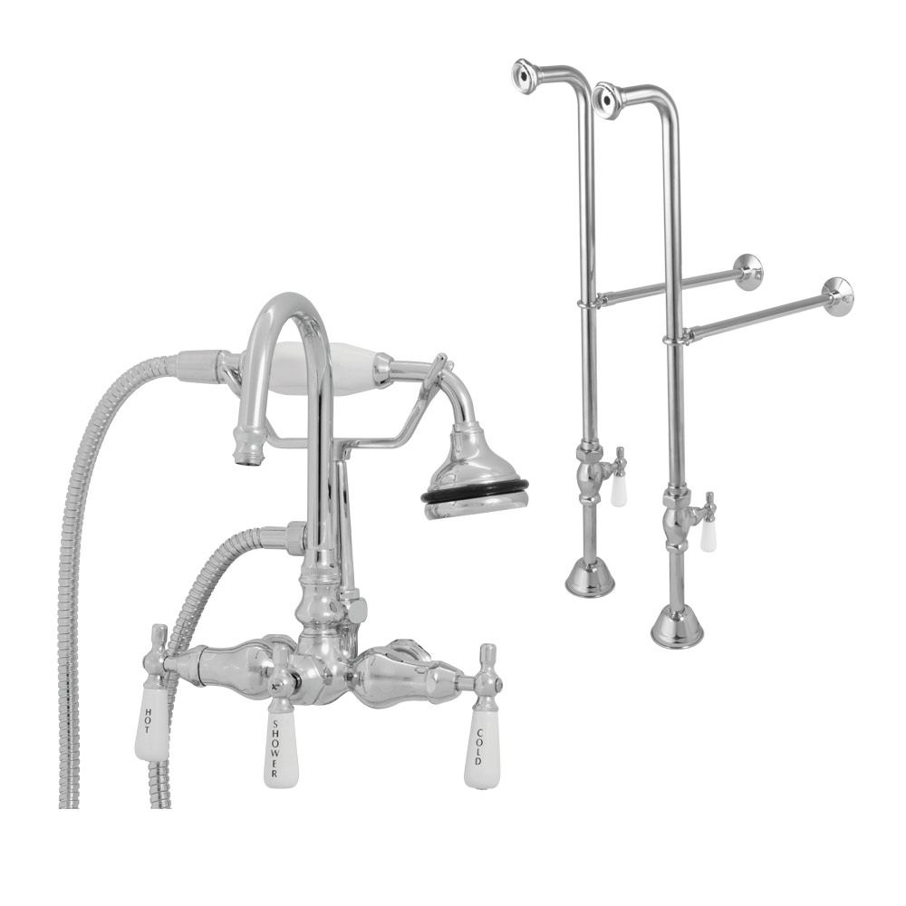 Freestanding English Telephone Faucet - Gooseneck Spout