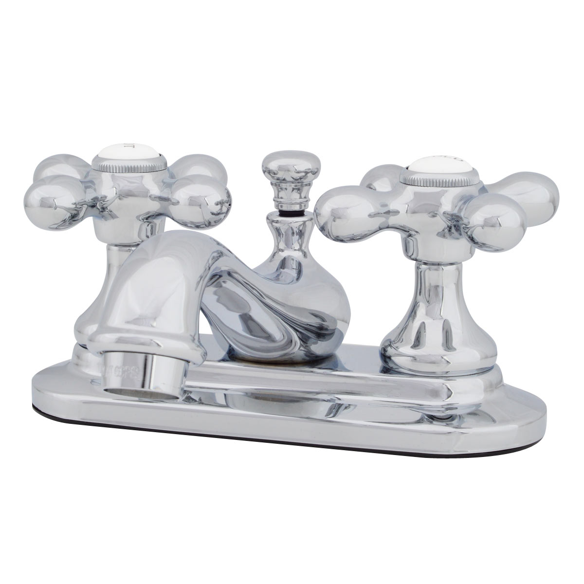 Charlotte Centerset Bathroom Sink Faucet - Metal Cross Handles