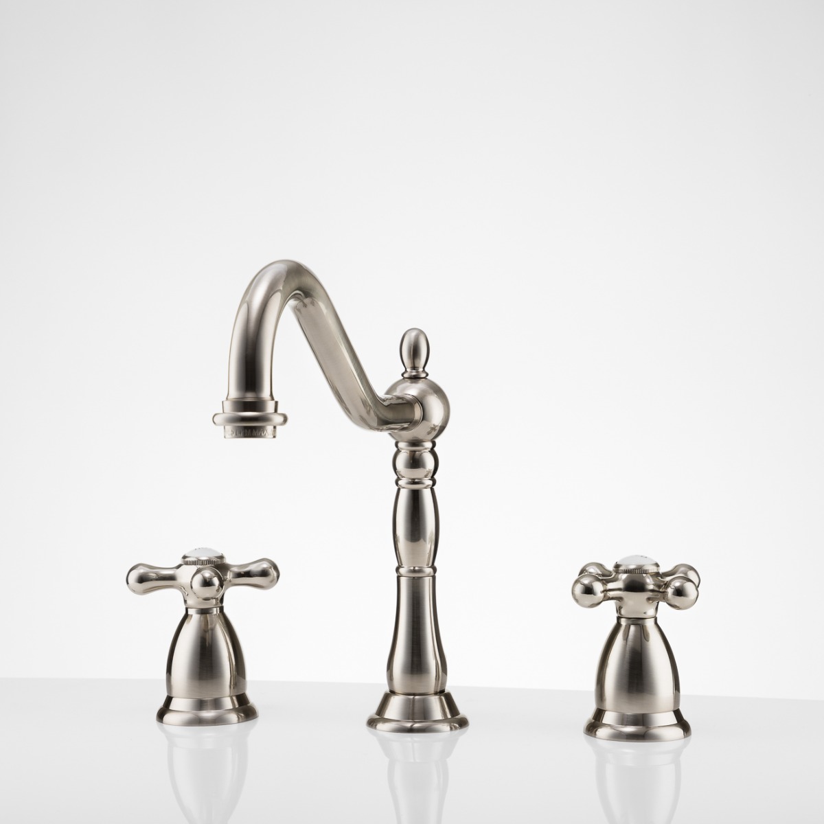 Ashford Widespread Bathroom Sink Faucet - Metal Cross Handles