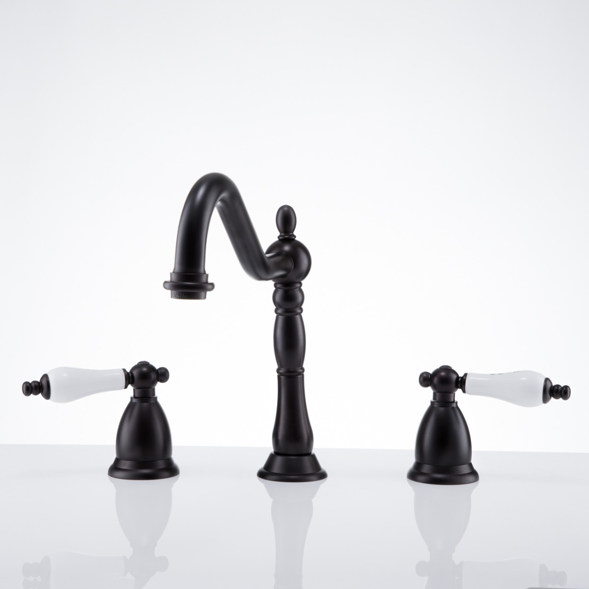 Ashford Widespread Bathroom Sink Faucet - Porcelain Lever Handles