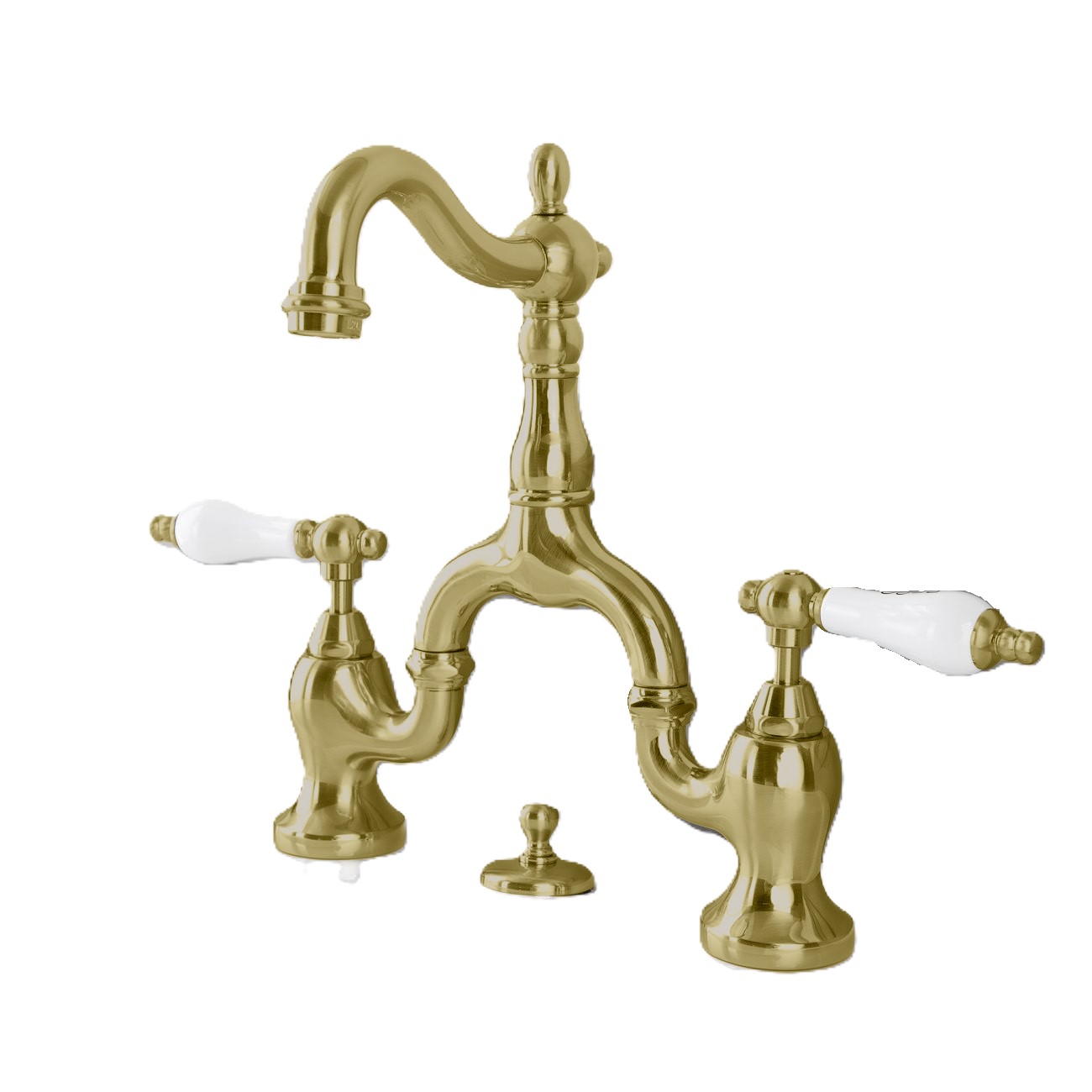 Bellmont Bridge Bathroom Sink Faucet - Porcelain Lever Handles