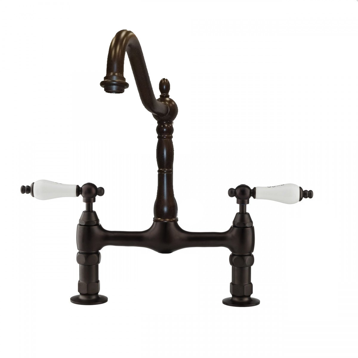 Bolton Bridge Kitchen Faucet - Porcelain Lever Handles