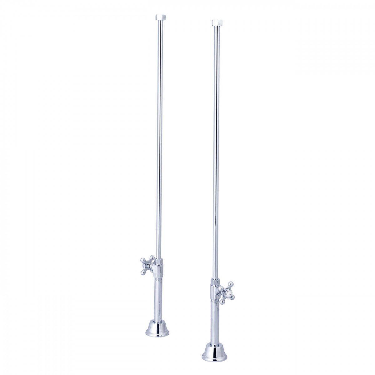 Clawfoot Tub Straight Tub Supply Lines with Shut Off Valves