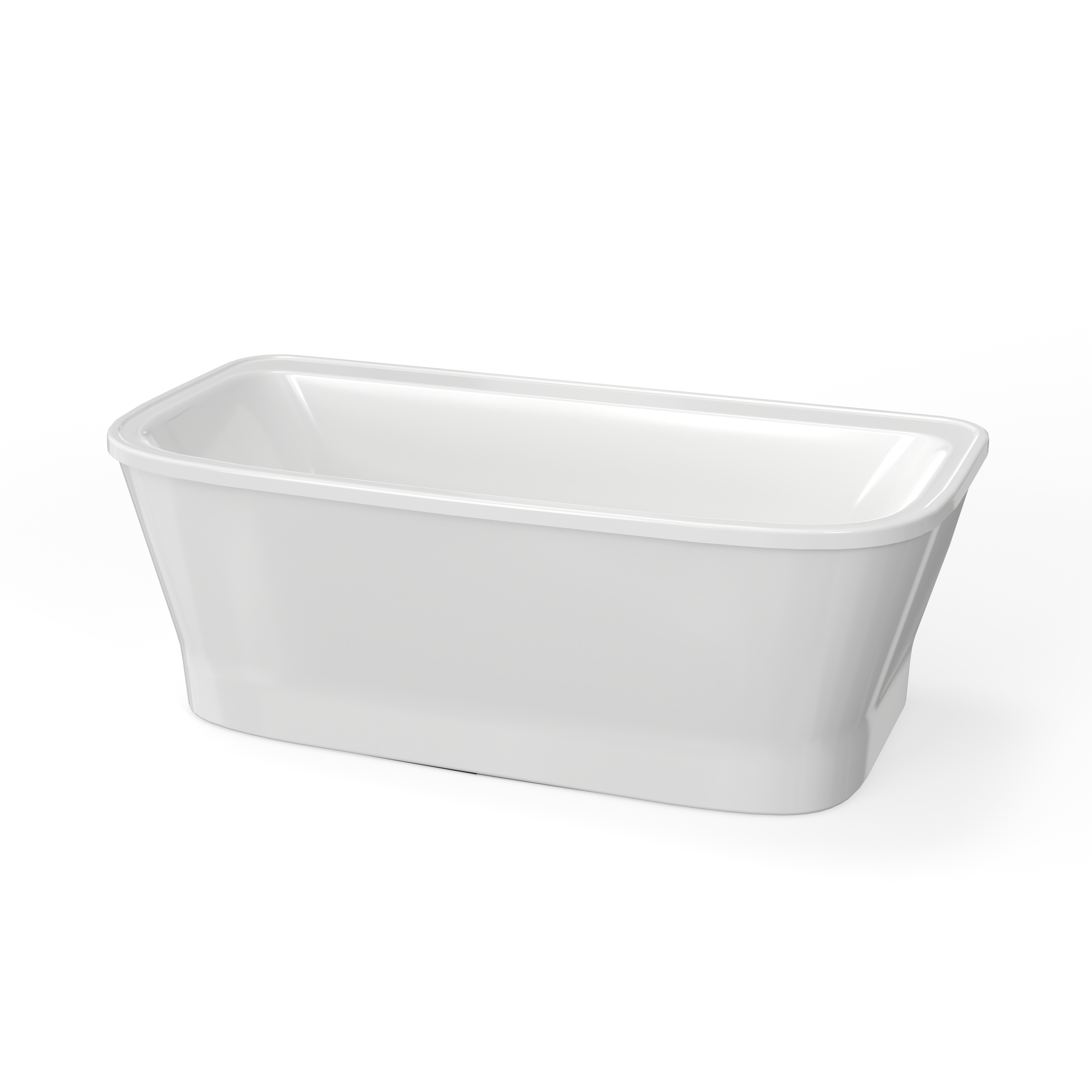 Freedom Acrylic 68  x  34 Freestanding Bathtub with White Drain and Overflow