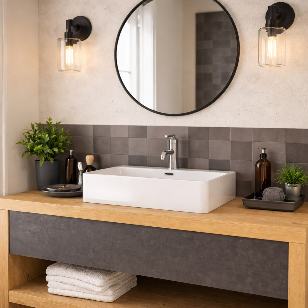 Unique 24 Inch Rectangle White Vessel Bathroom Sink