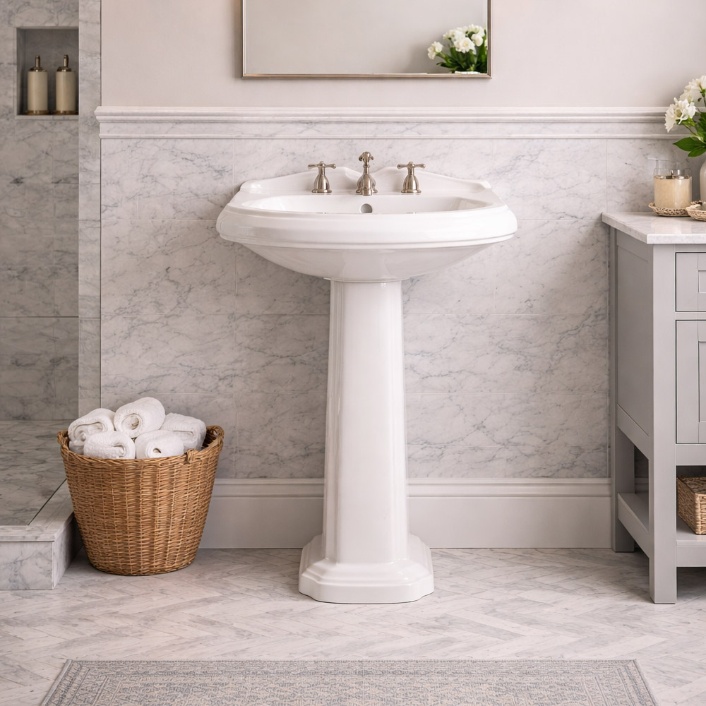 19 Inch Pedestal Sink
