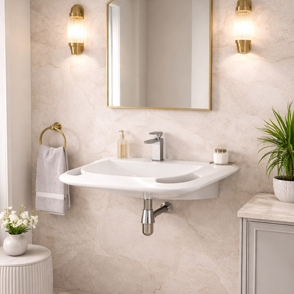 Gia 24 Inch Wall Mounted Bathroom ADA Sink