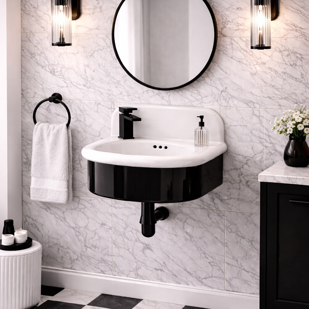 Hudson 20 Inch Wall Mounted Bathroom Sink