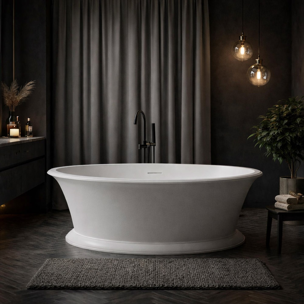 Julian 67 Inch Acrylic Double Ended Pedestal Tub
