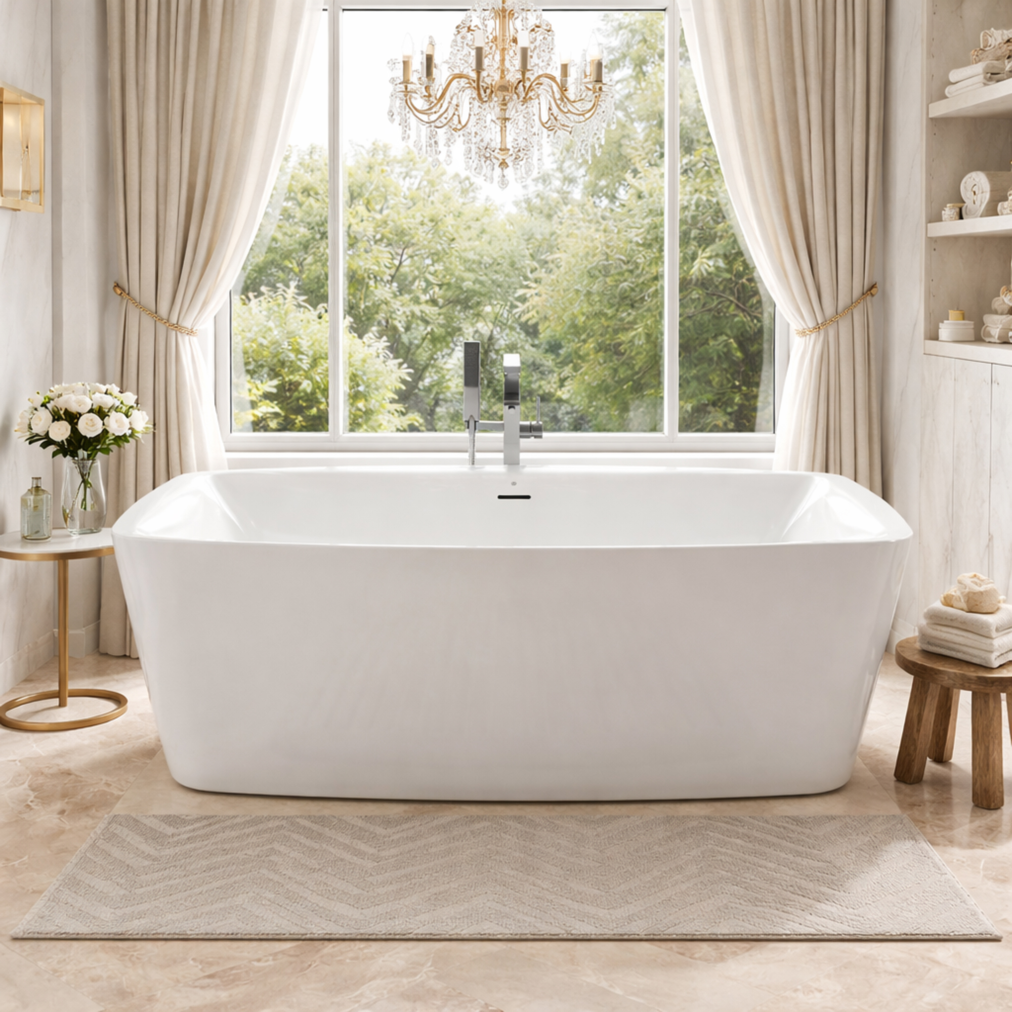 Equility Slim 67 in. x 30 in. Freestanding Bathtub