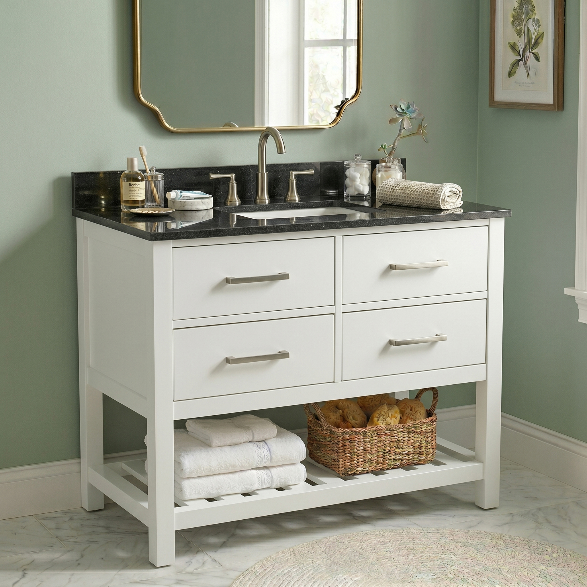 Holden 36 Inch Birch and Oak Console Vanity