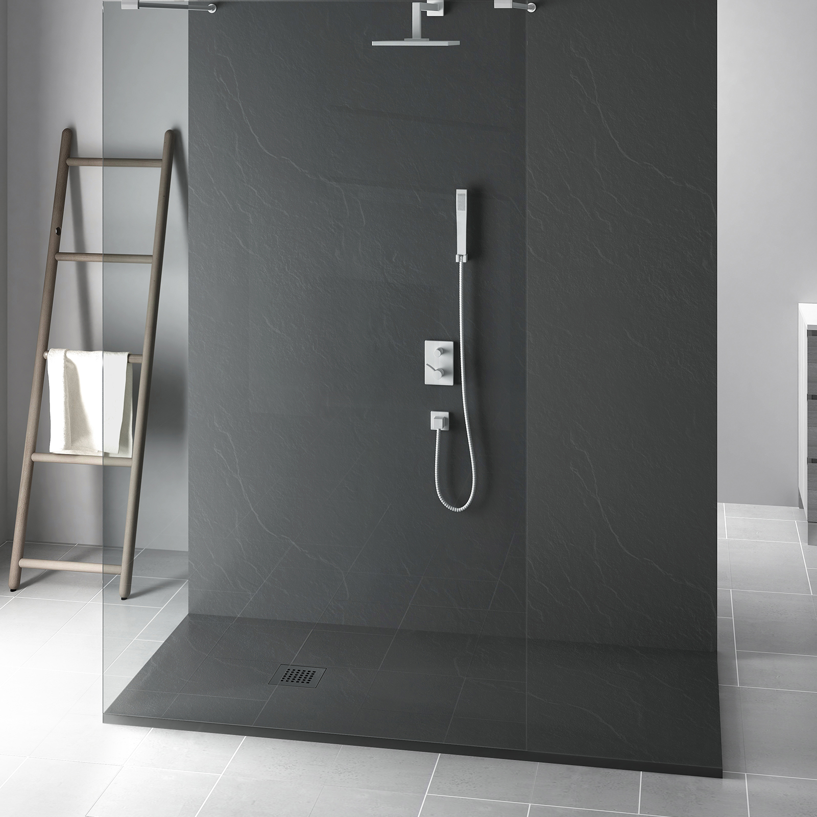 Anthracite Slate Stone Shower Pan