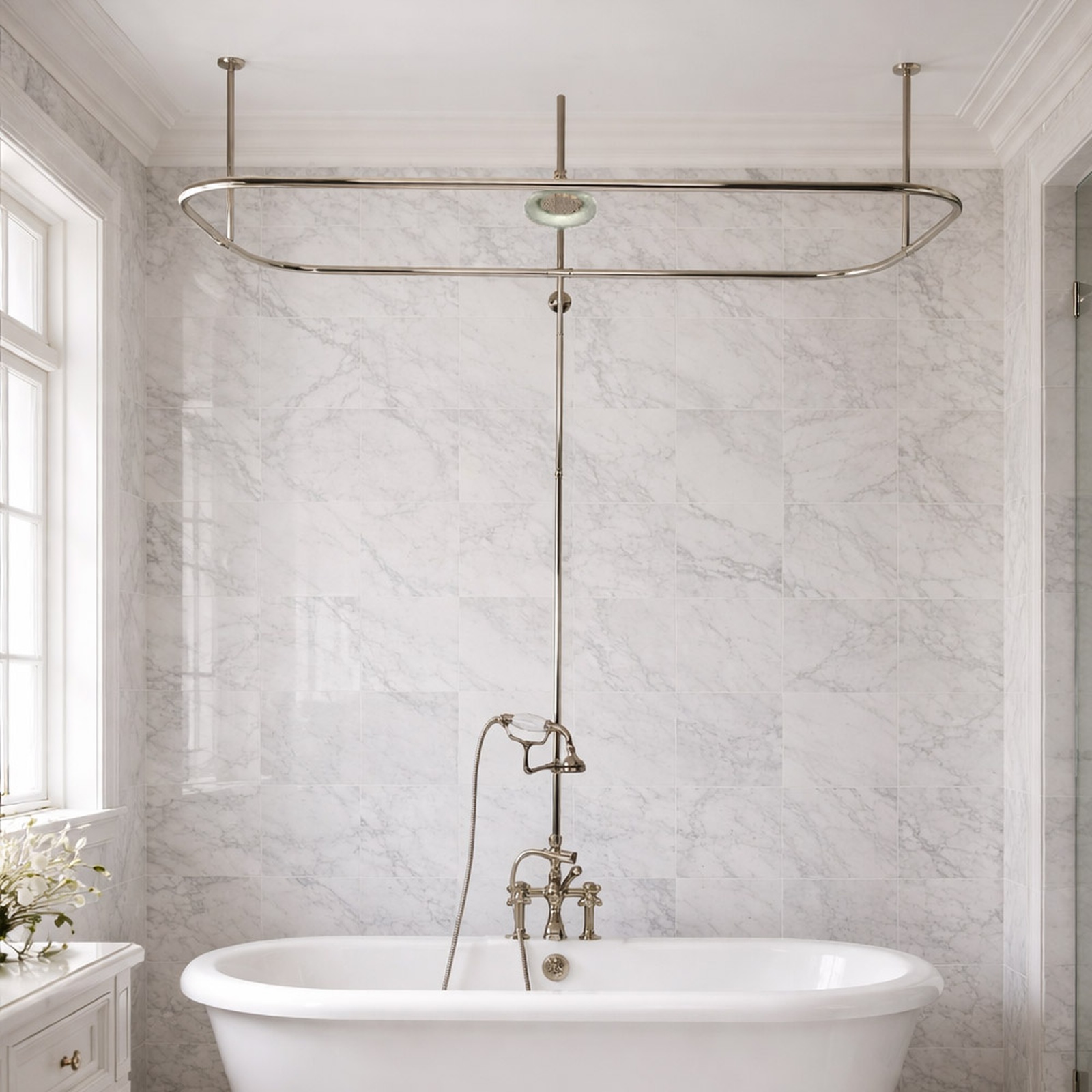 Side Deck Mount Shower Kit with Classic Spout Faucet