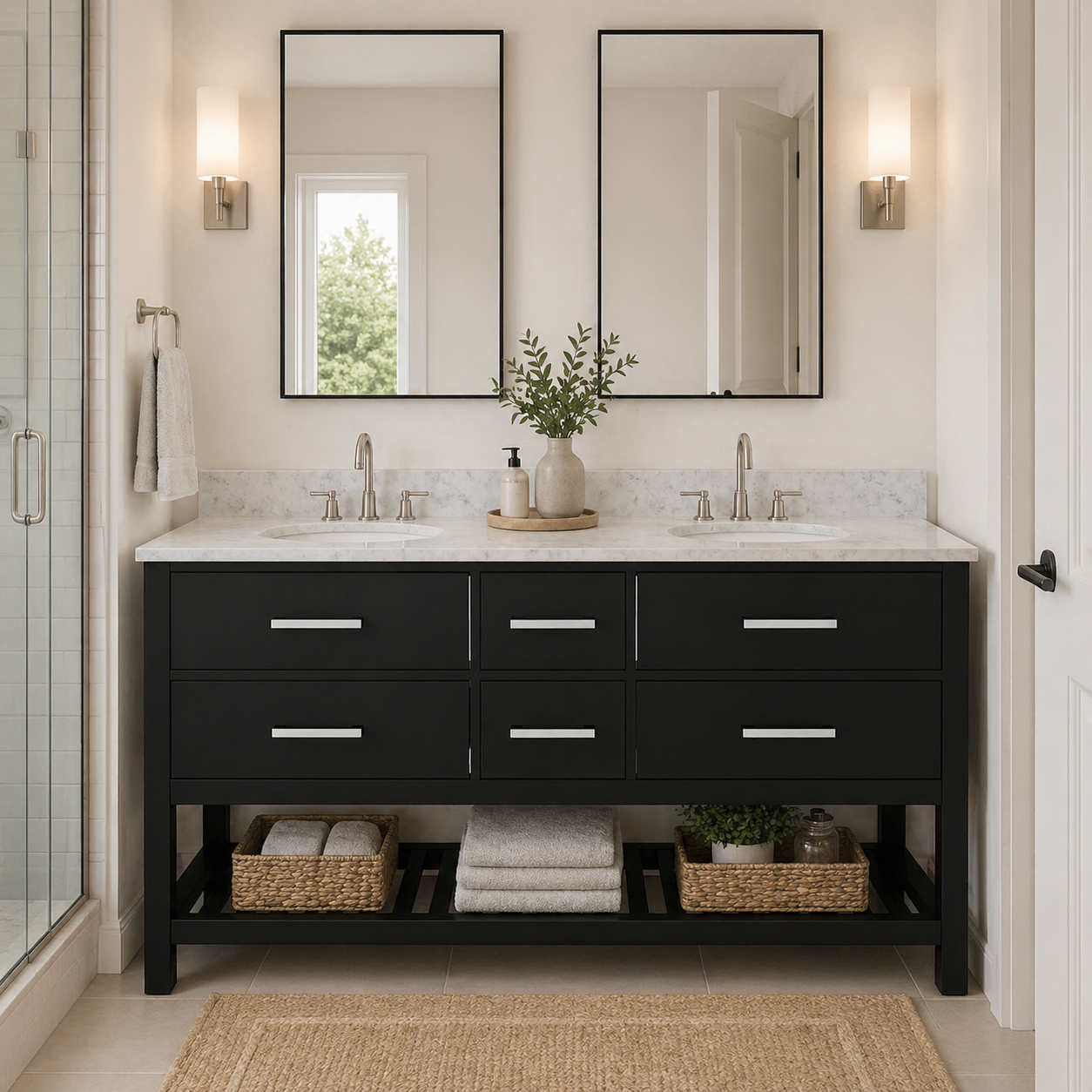 Holden 60 Inch Birch and Oak Console Vanity