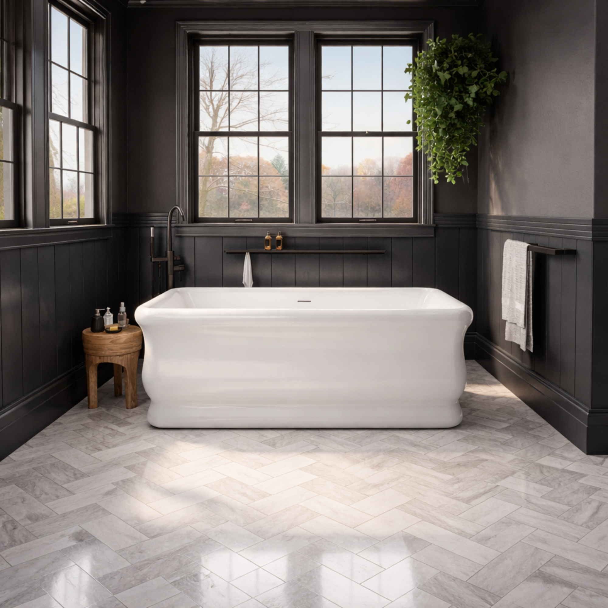 Kent Acrylic Double Ended Freestanding Tub - No Faucet Drillings
