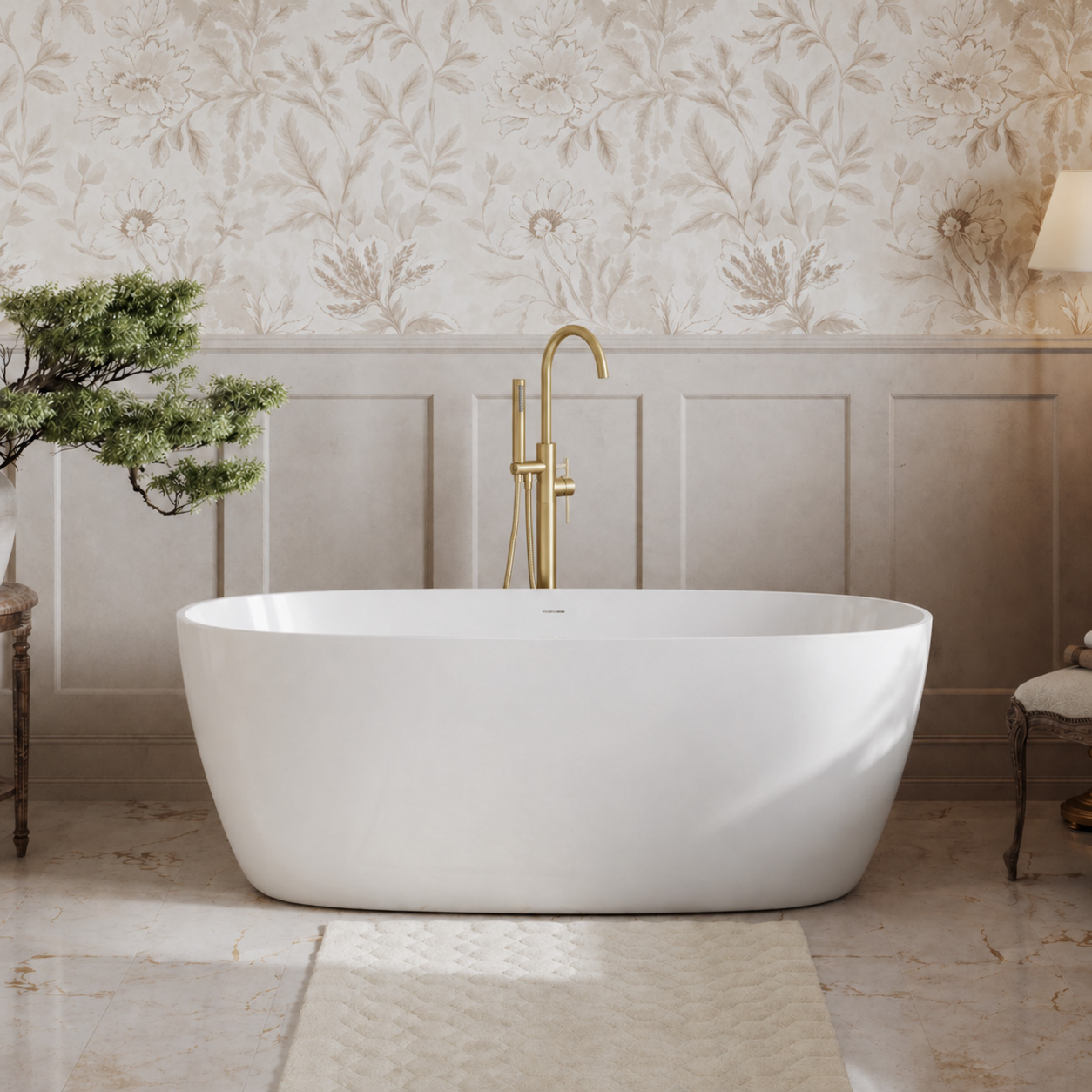 Medway Acrylic Double Ended Freestanding Bathtub – No Faucet Drillings